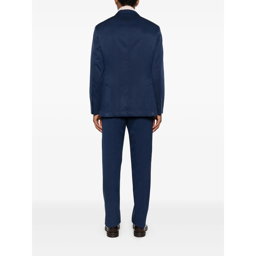 Brunello Cucinelli Wool Single-breasted Suit In Blue