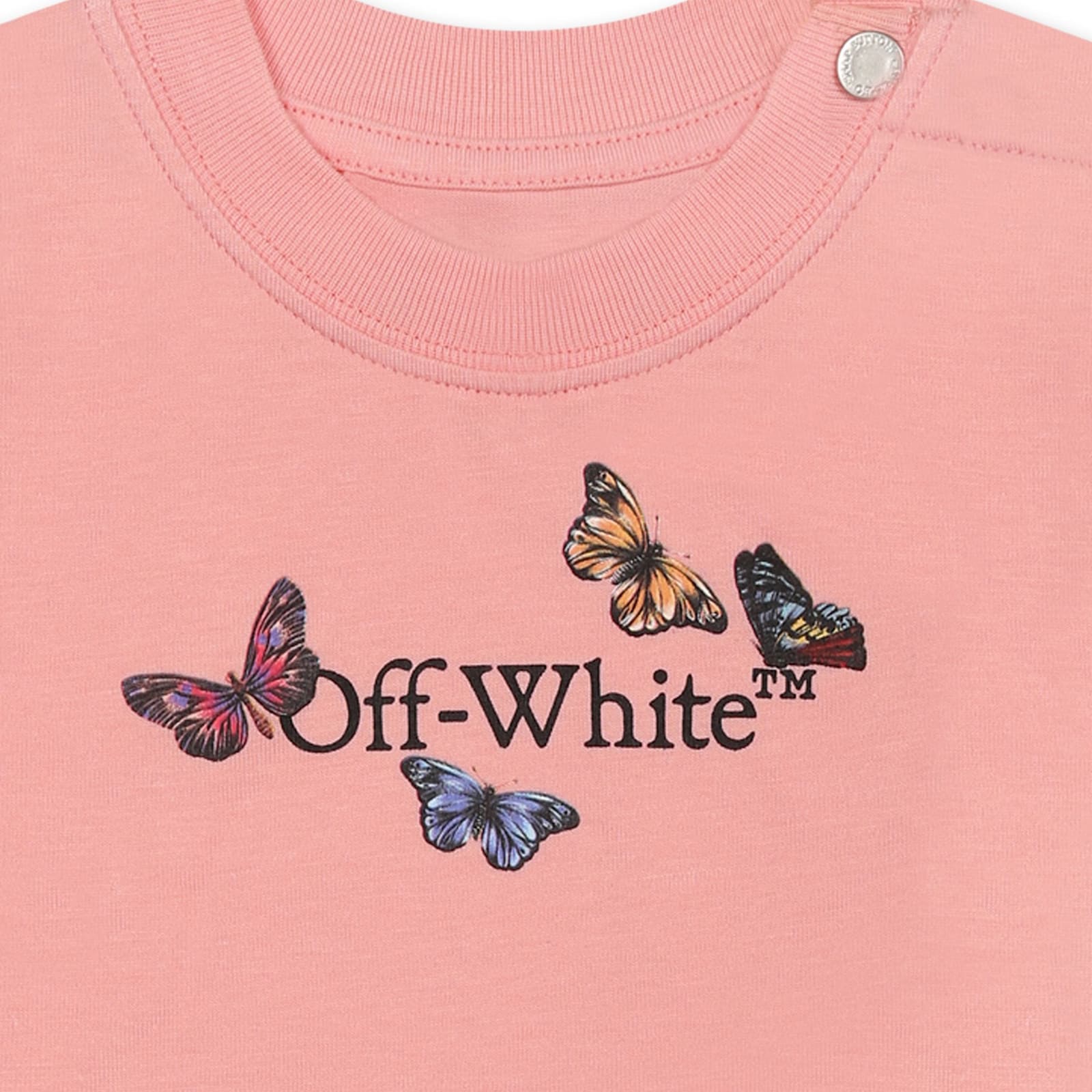 Off-white Baby Girls Bookish Butterfly T-shirt In Pink