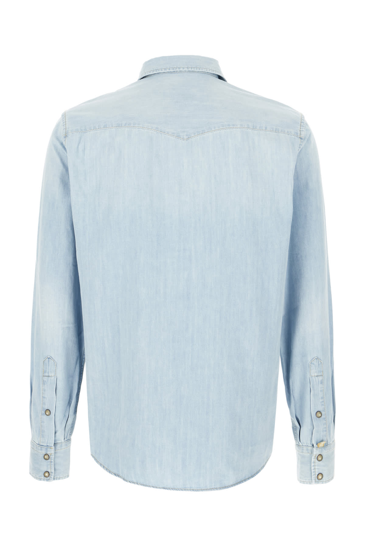 Jacob Cohen Denim Shirt With Button Cuffs And Collar In Light Blue