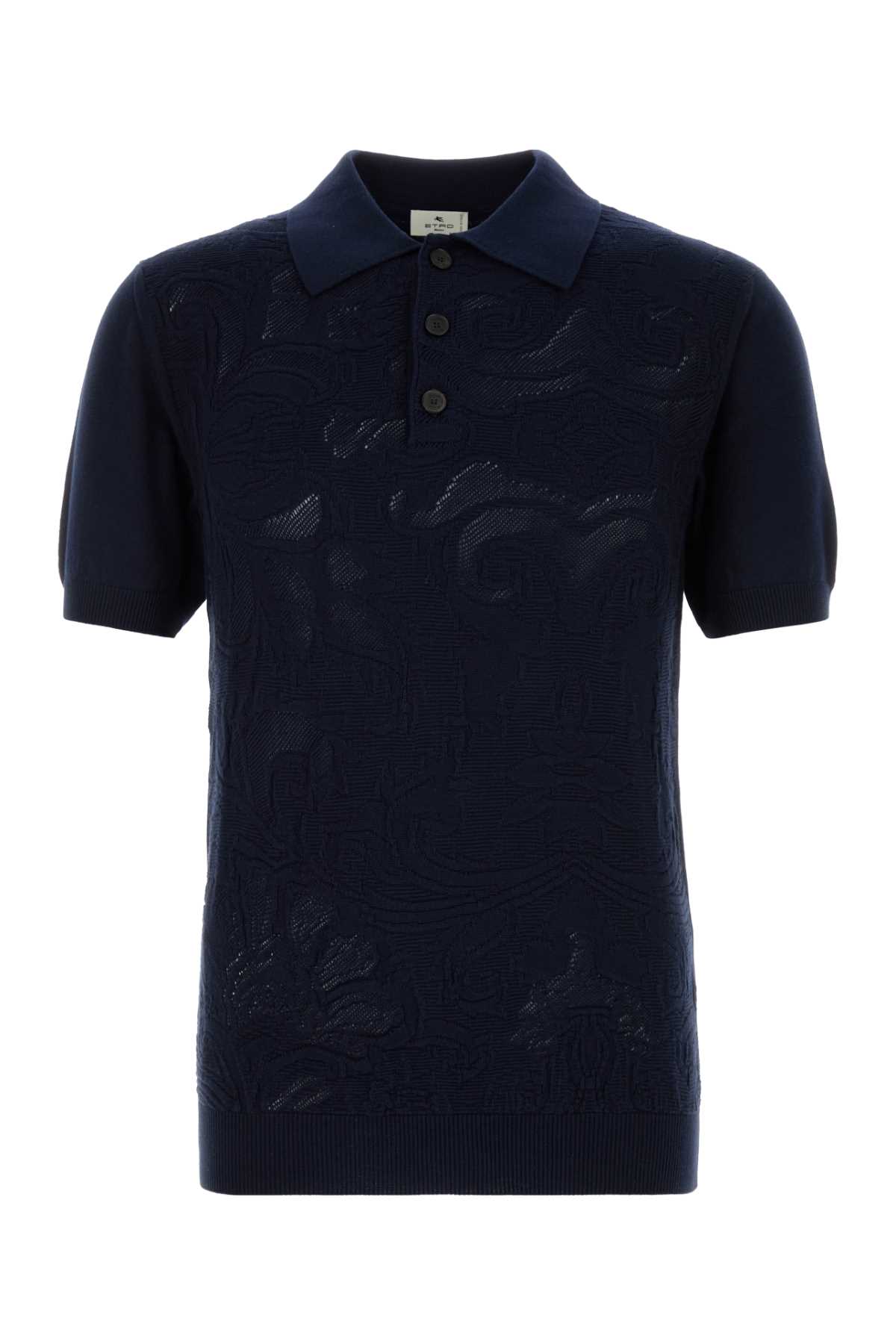 Dark Blue Cotton Polo Shirt