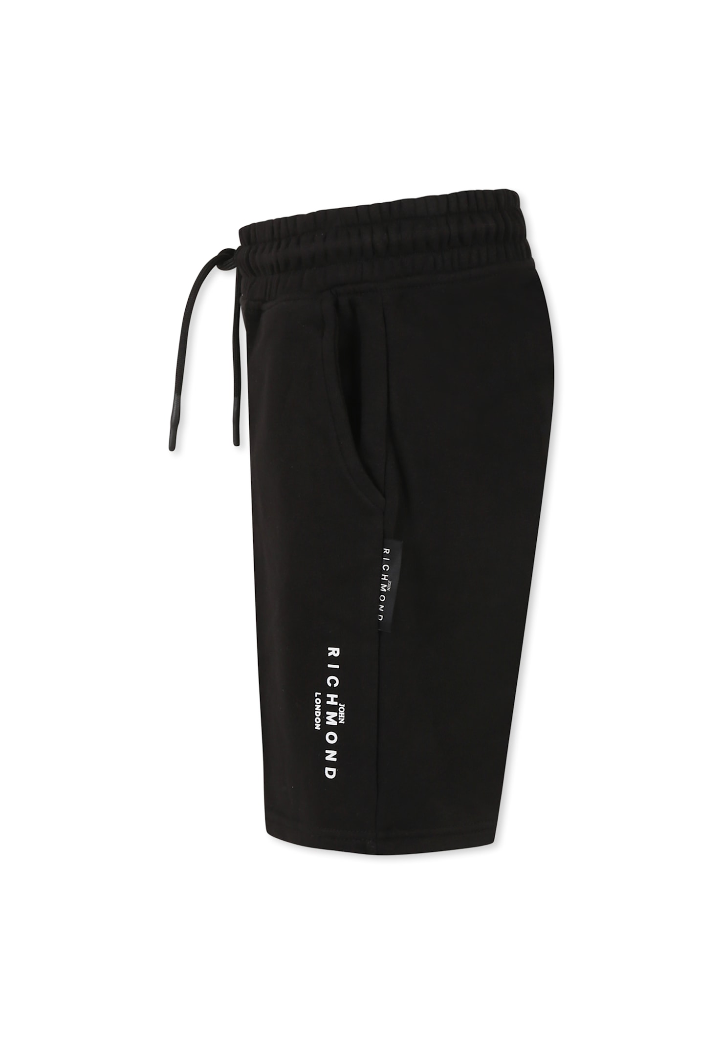 Richmond Black Short For Boy With Logo In Black