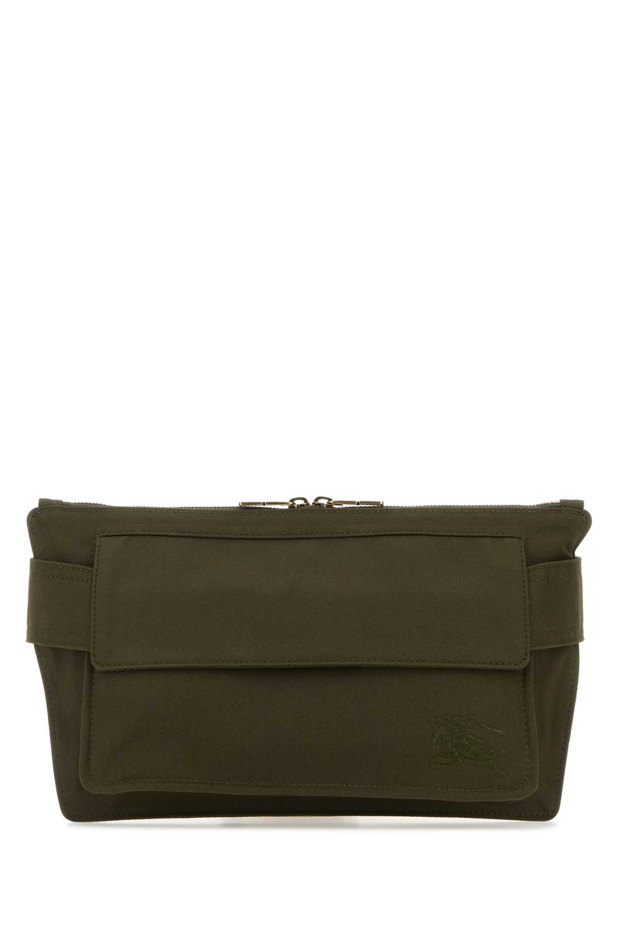 Burberry Army Green Canvas Trench Belt Bag In Military