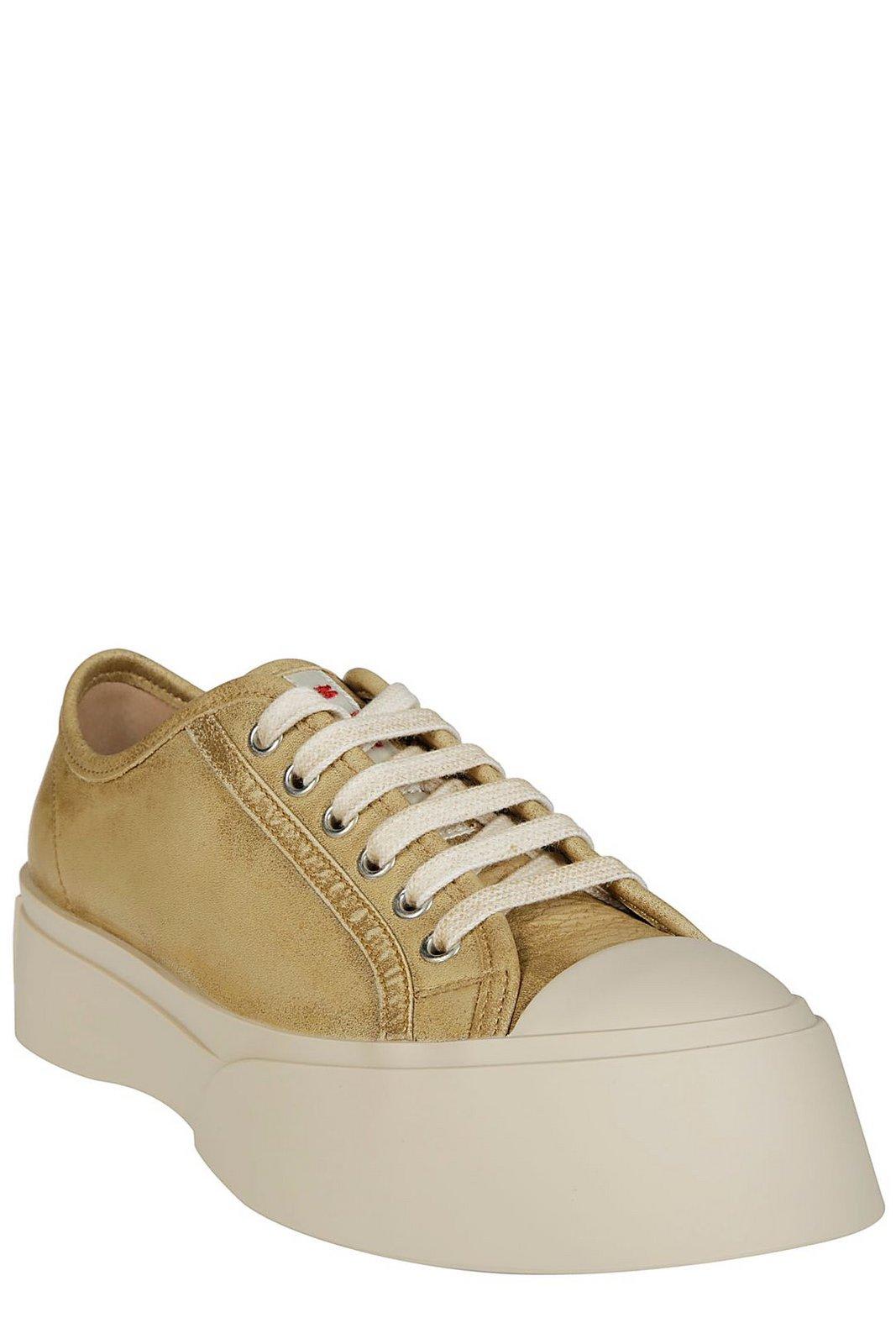 Marni Pablo Low-top Sneakers Metal Eyelets In Beige