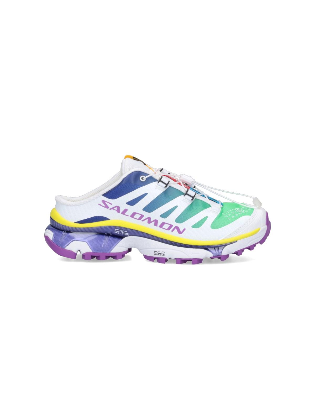 Shop Mm6 Maison Margiela X Salomon Xt-4 Mule Sneakers In Spectrum Blue/white/spring Bouquet