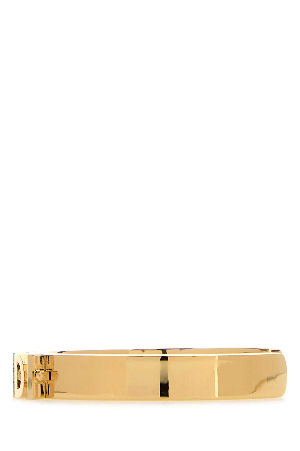 Shop Fendi Gold Metal Graphy Bracelet In Orosoft