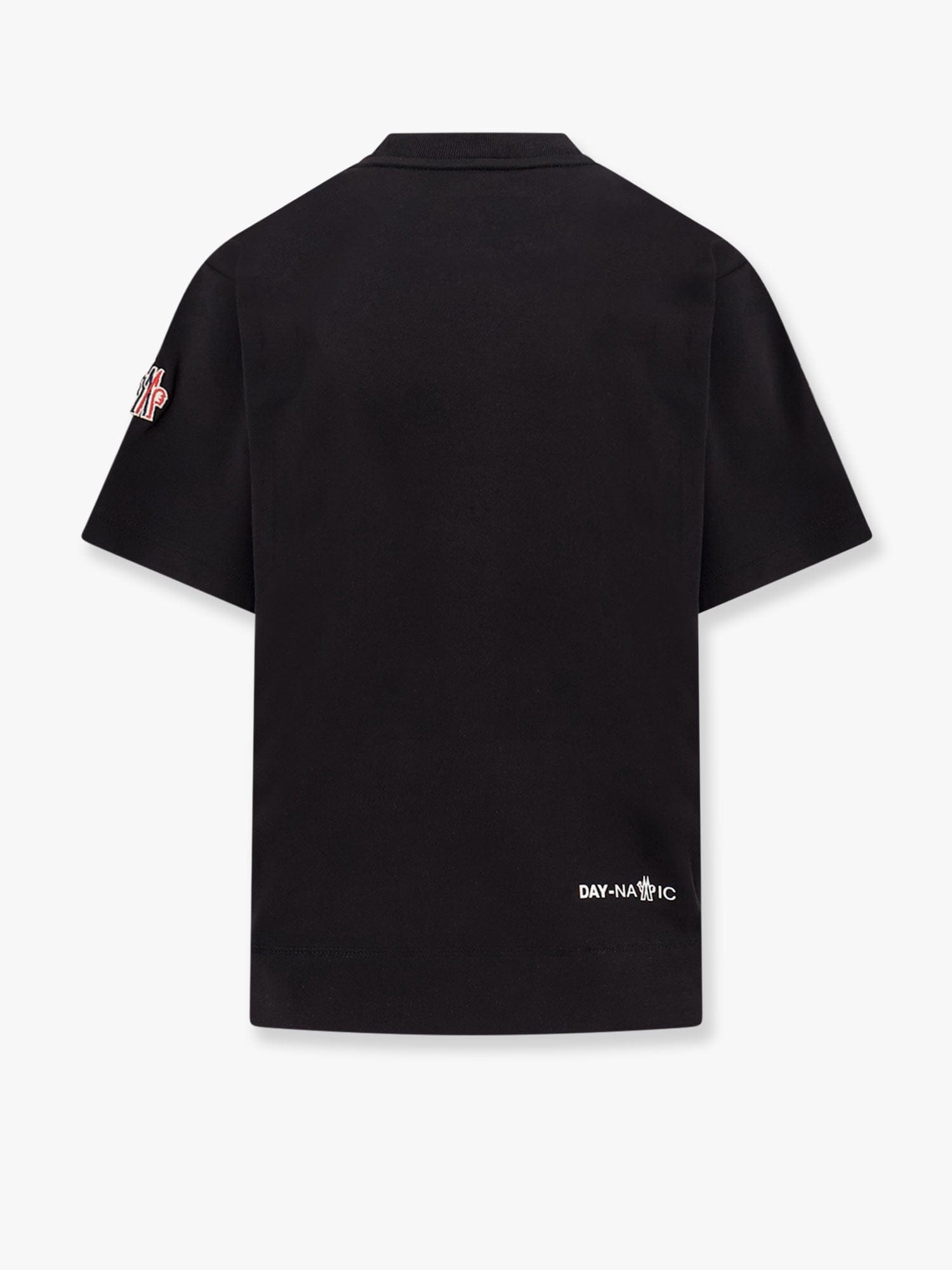 Moncler Grenoble Embossed Logo Cotton Jersey T-shirt In Black