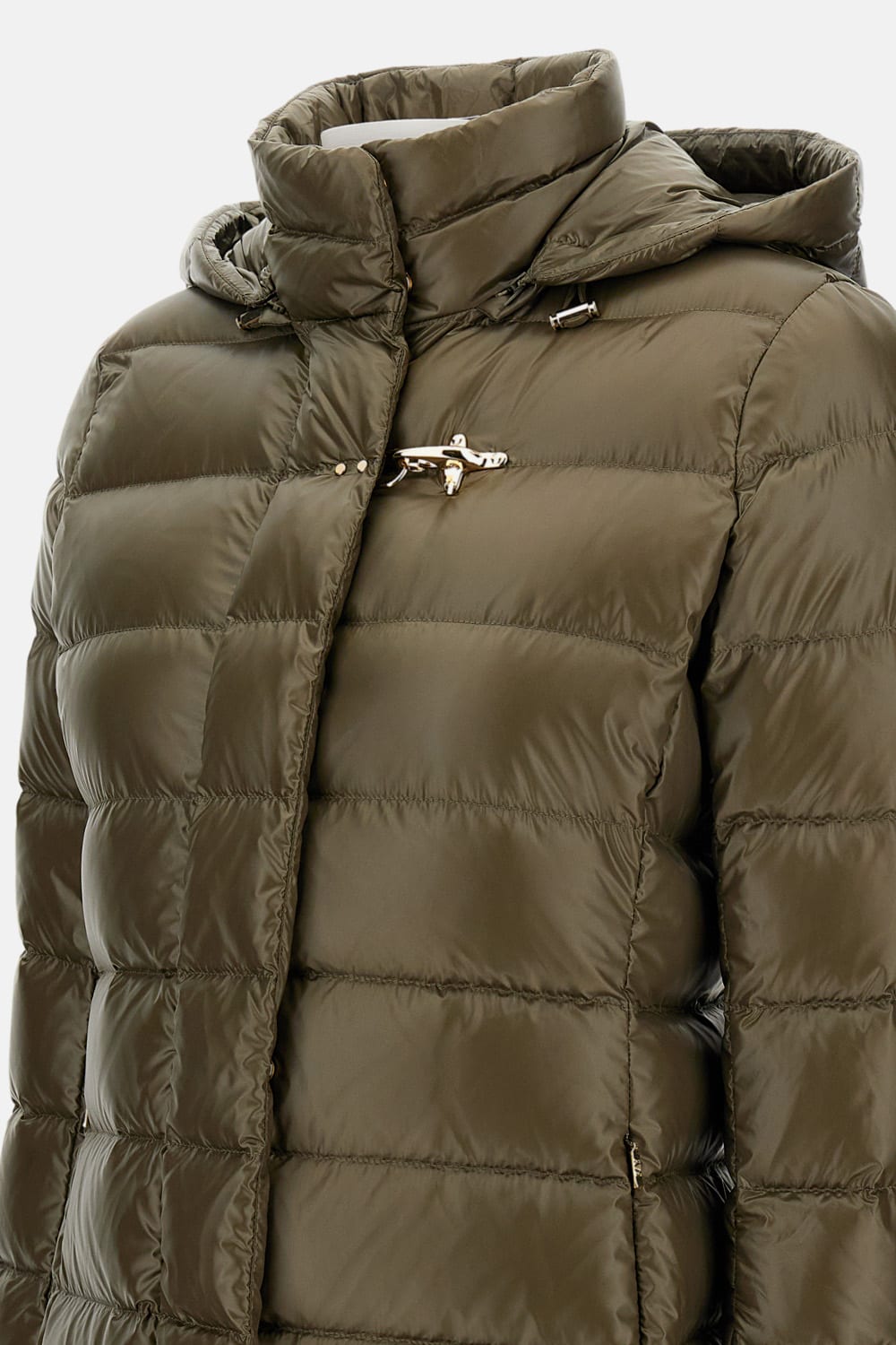 Fay Urban Down Jacket With Hood In Brown