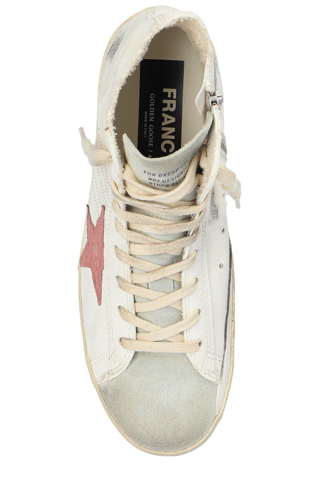 Shop Golden Goose Francy Classic High-top Sneakers In Cream