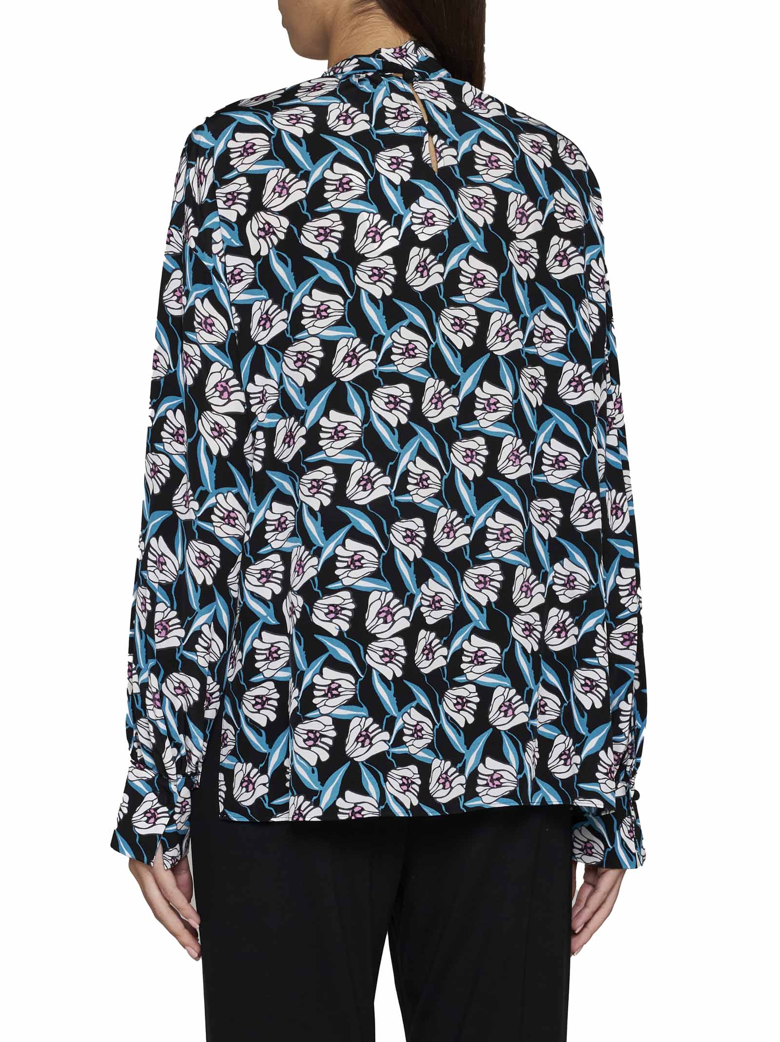 Shop Diane Von Furstenberg Shirt In Fortune Vine Ivory
