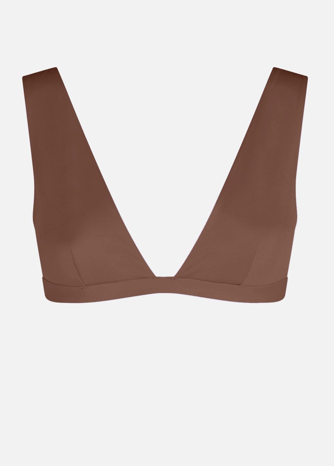 Mc2 Saint Barth Woman Heatsealed Scooped Beach Top Ofelia In Brown