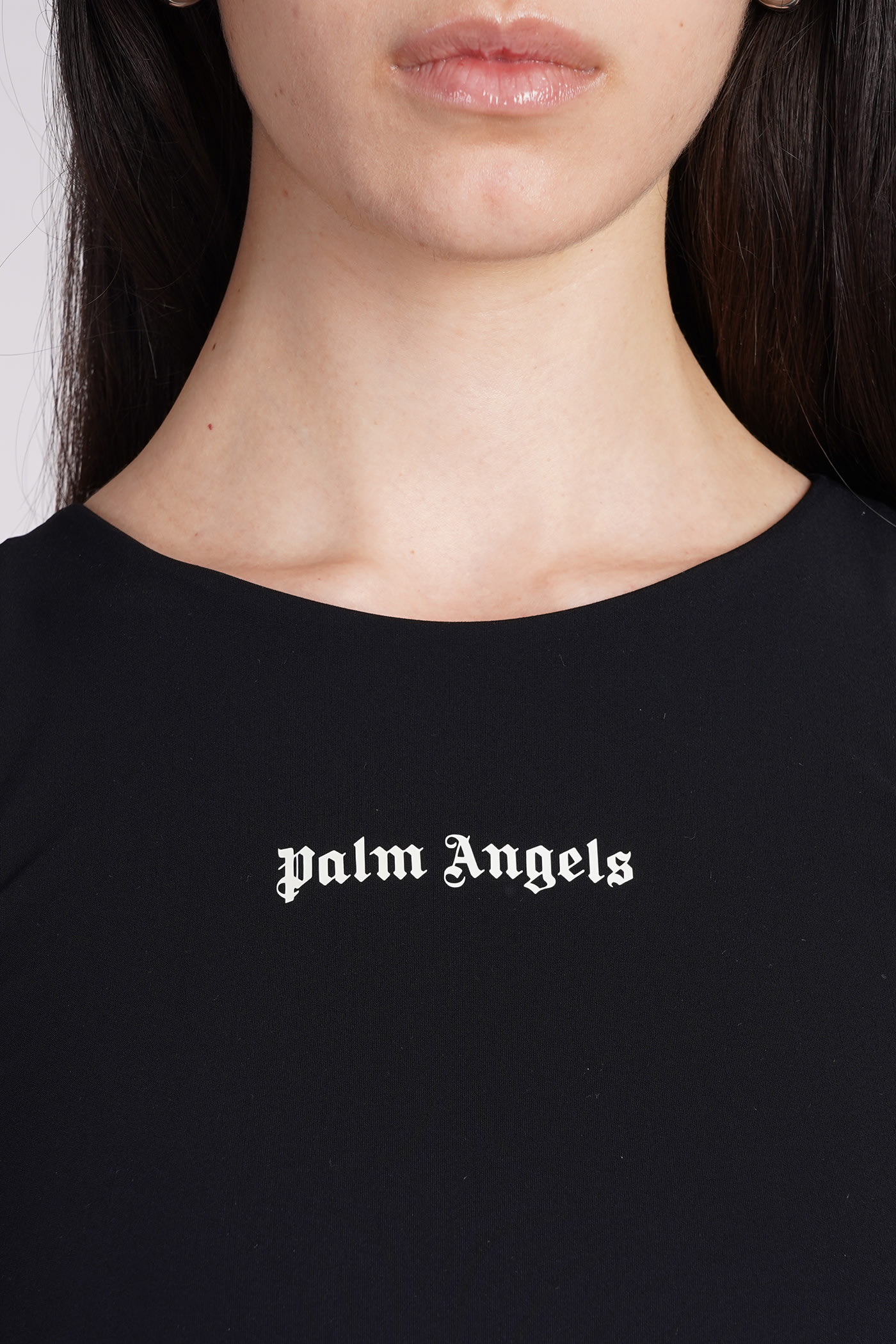 Shop Palm Angels Topwear In Black Polyamide