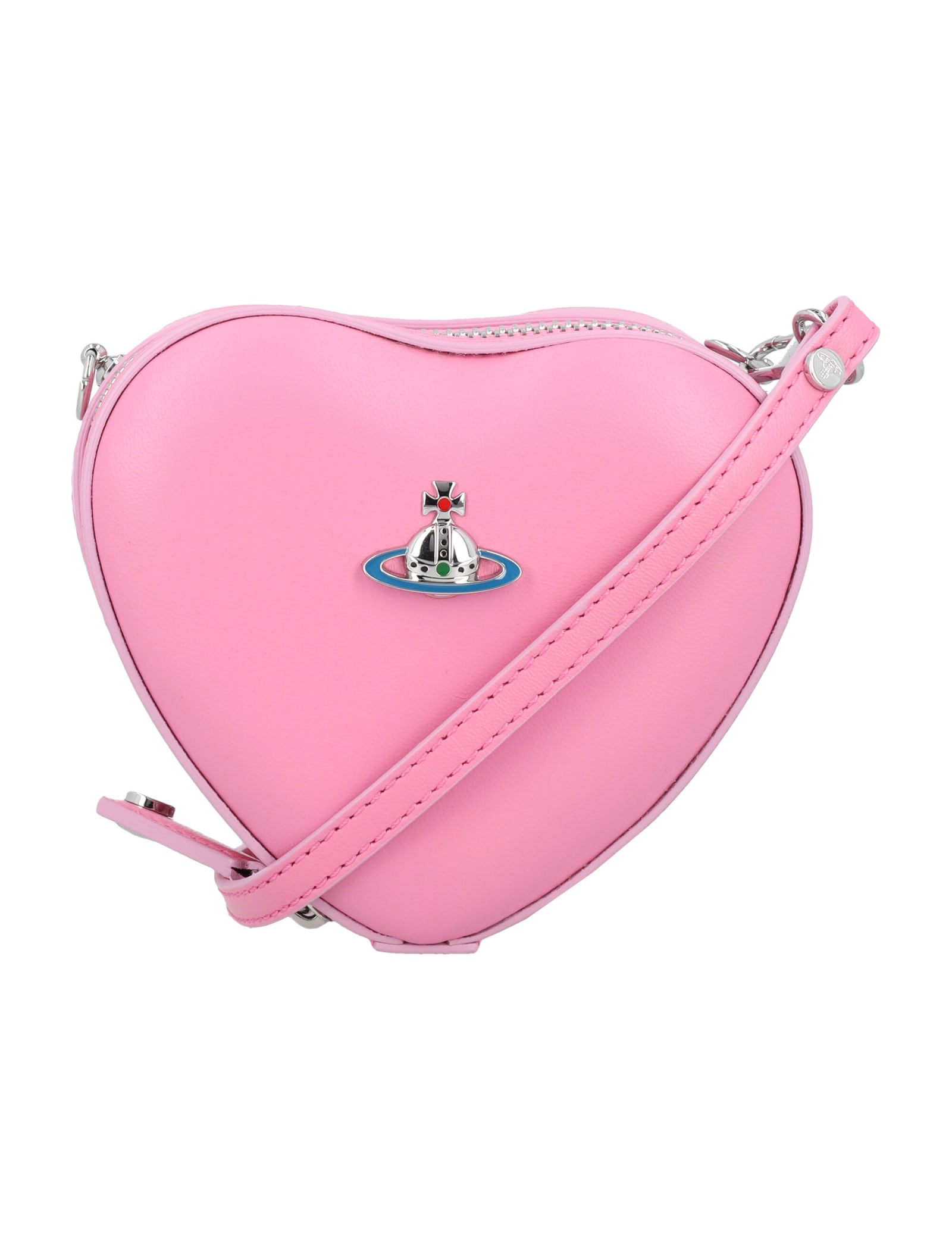 Vivienne Westwood Mini Heart Shoulder Bag In Pink