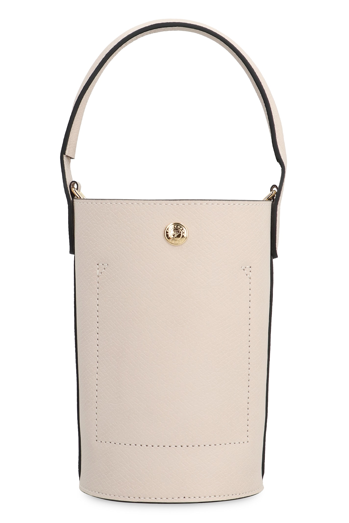 Shop Longchamp Xs Épure Leather Bucket Bag In Ecru