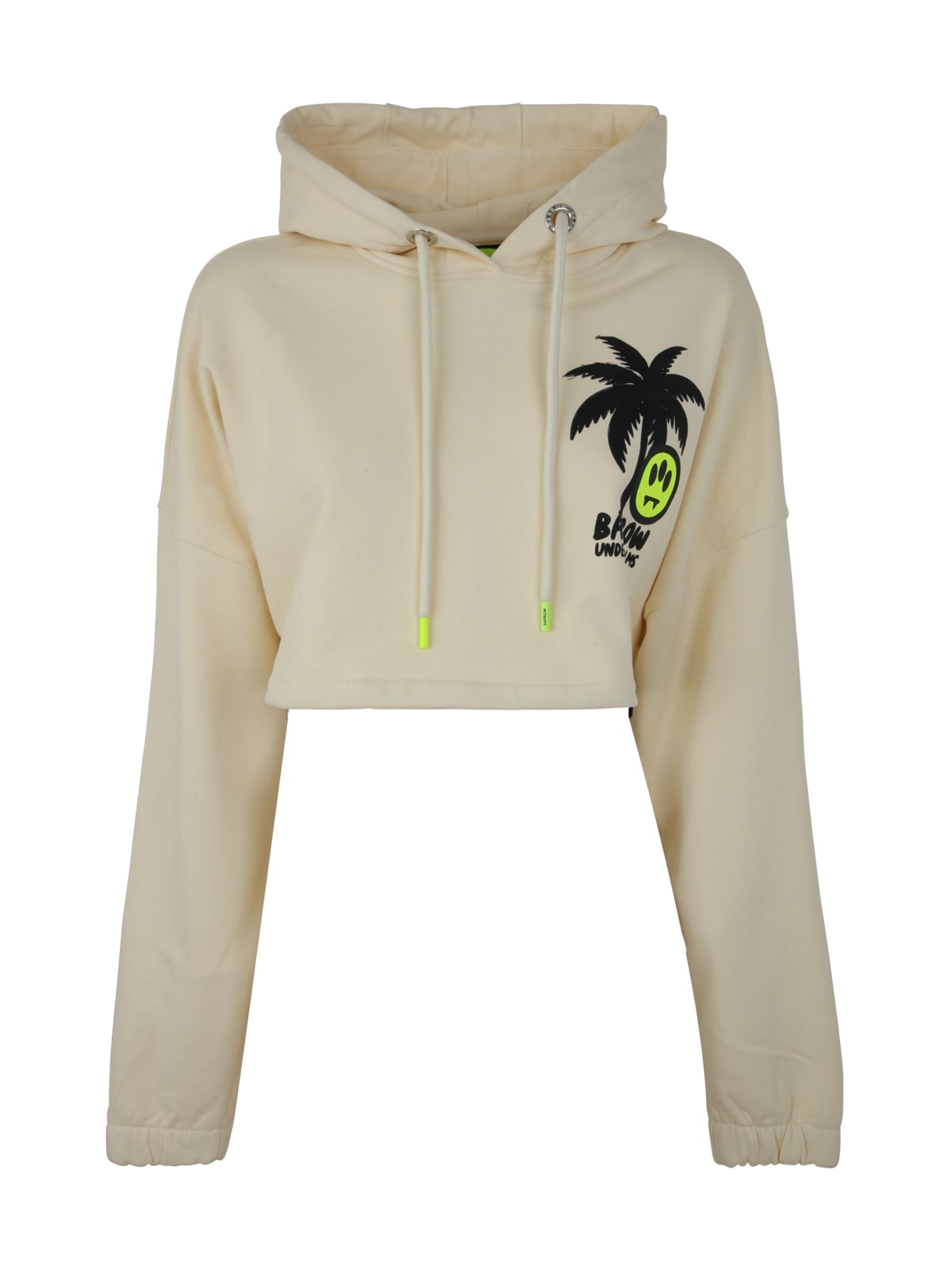 Barrow Cropped Hoodie Woman In Butter