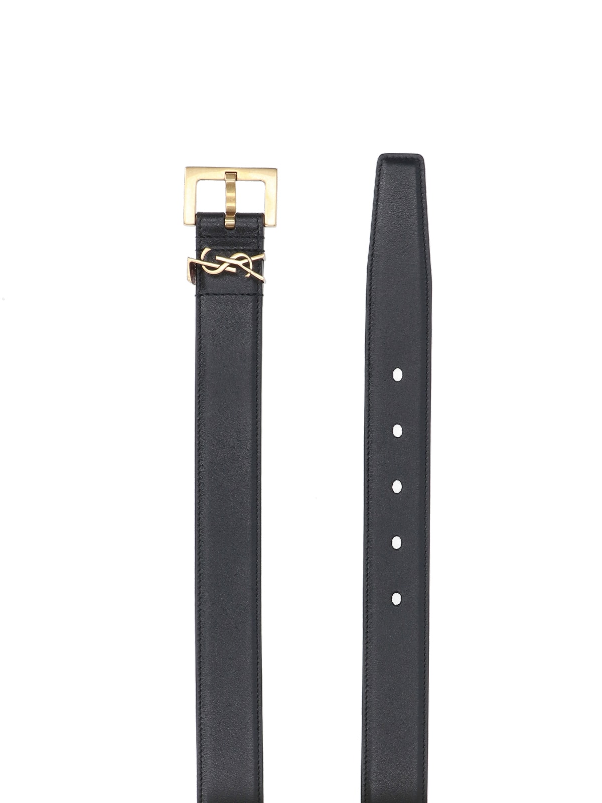 Saint Laurent Medium Cassandre Belt In Black