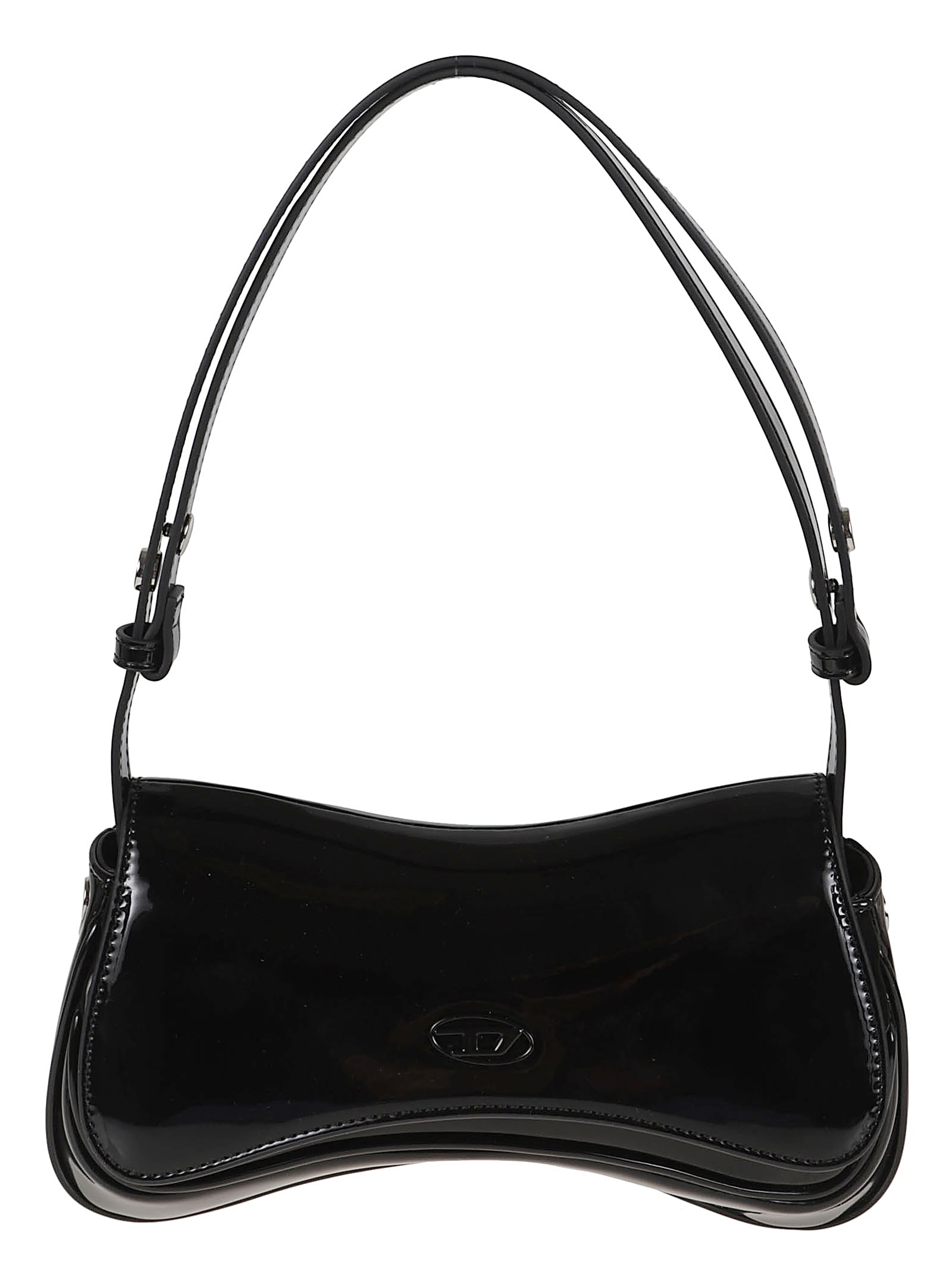 Diesel Asymmetrical High-gloss Crossbody Clutch