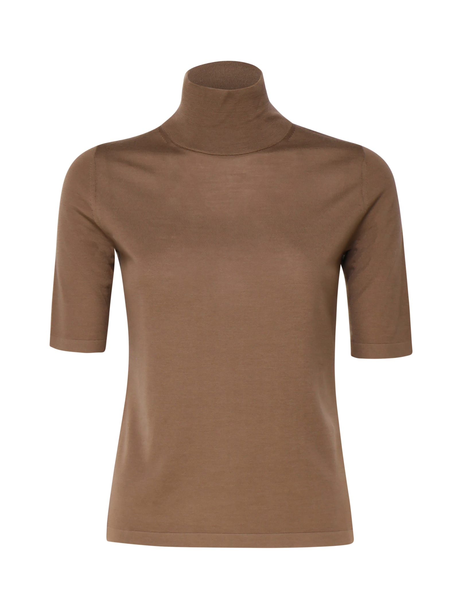 Shop 's Max Mara Gigi Turtleneck Sweater In Virgin Wool In Camel