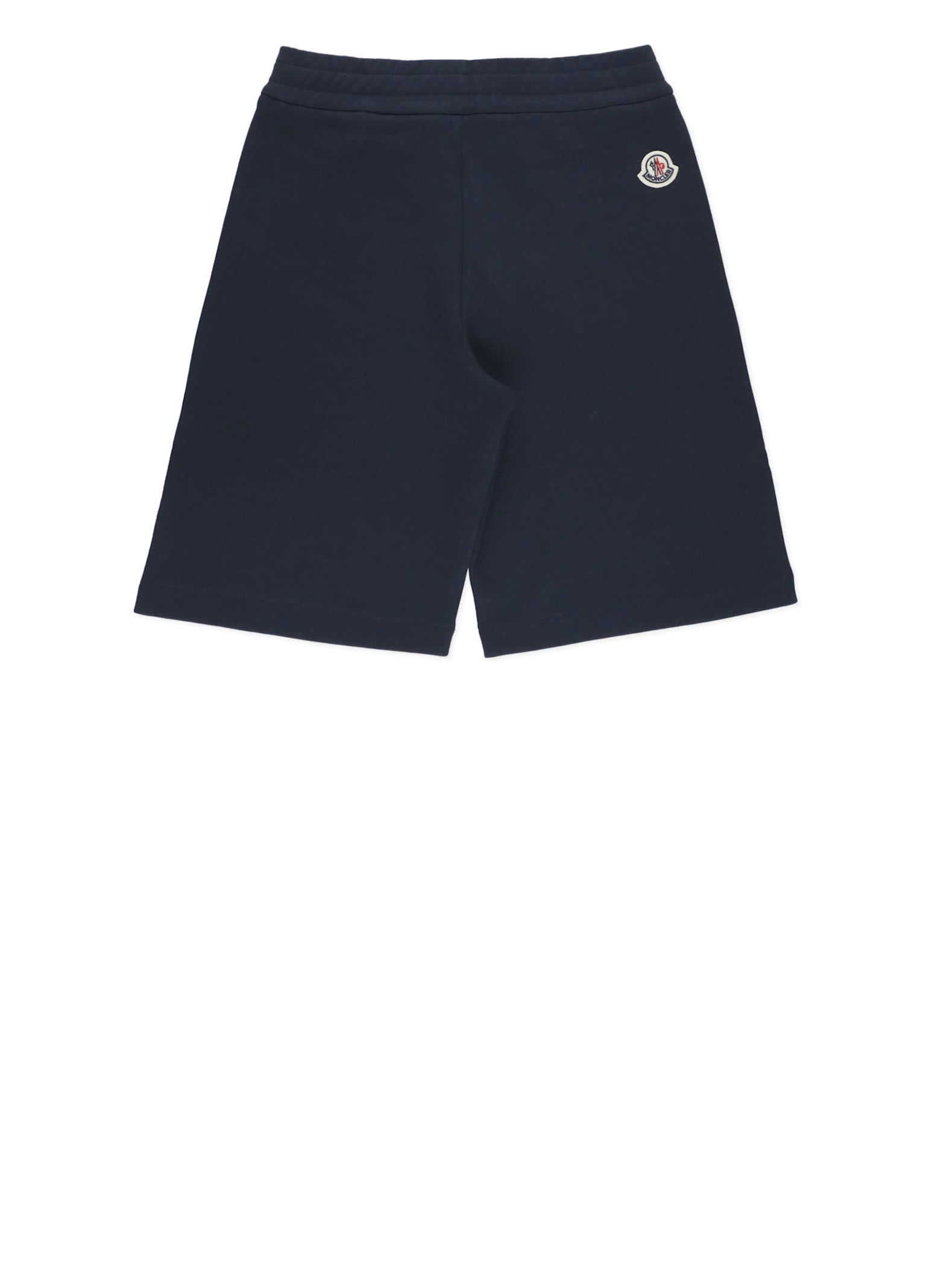 Moncler Logoed Bermuda Shorts In Blue