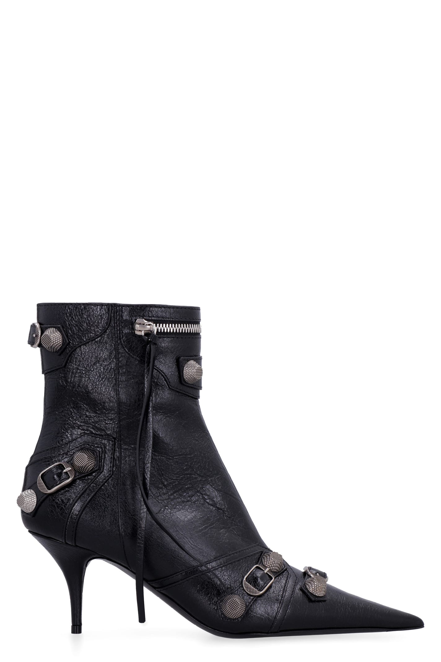 Cagole Patent Pointy Toe Ankle Boots