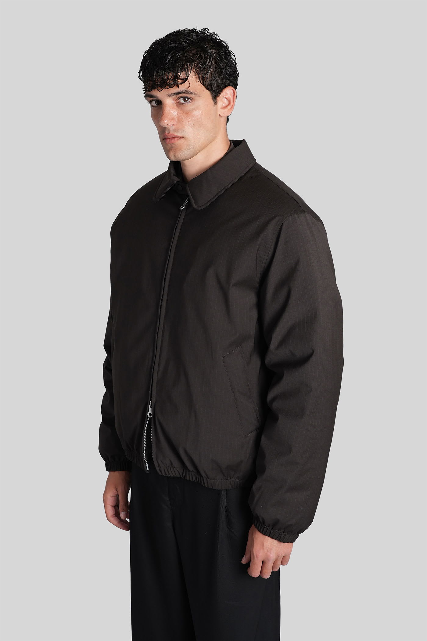 Our Legacy Avenue Striped Jacket In Brown
