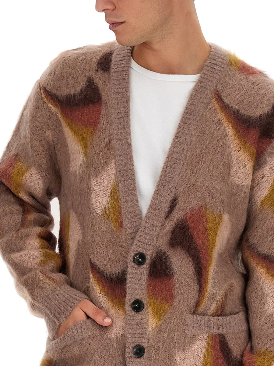 Shop Etro V-neck Cardigan In Multicolour