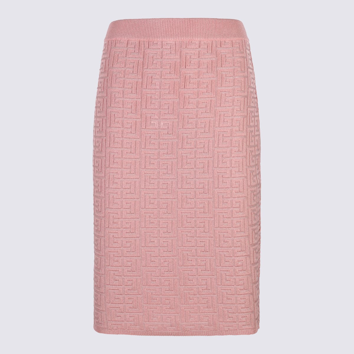 Shop Balmain Pink Viscose Skirt