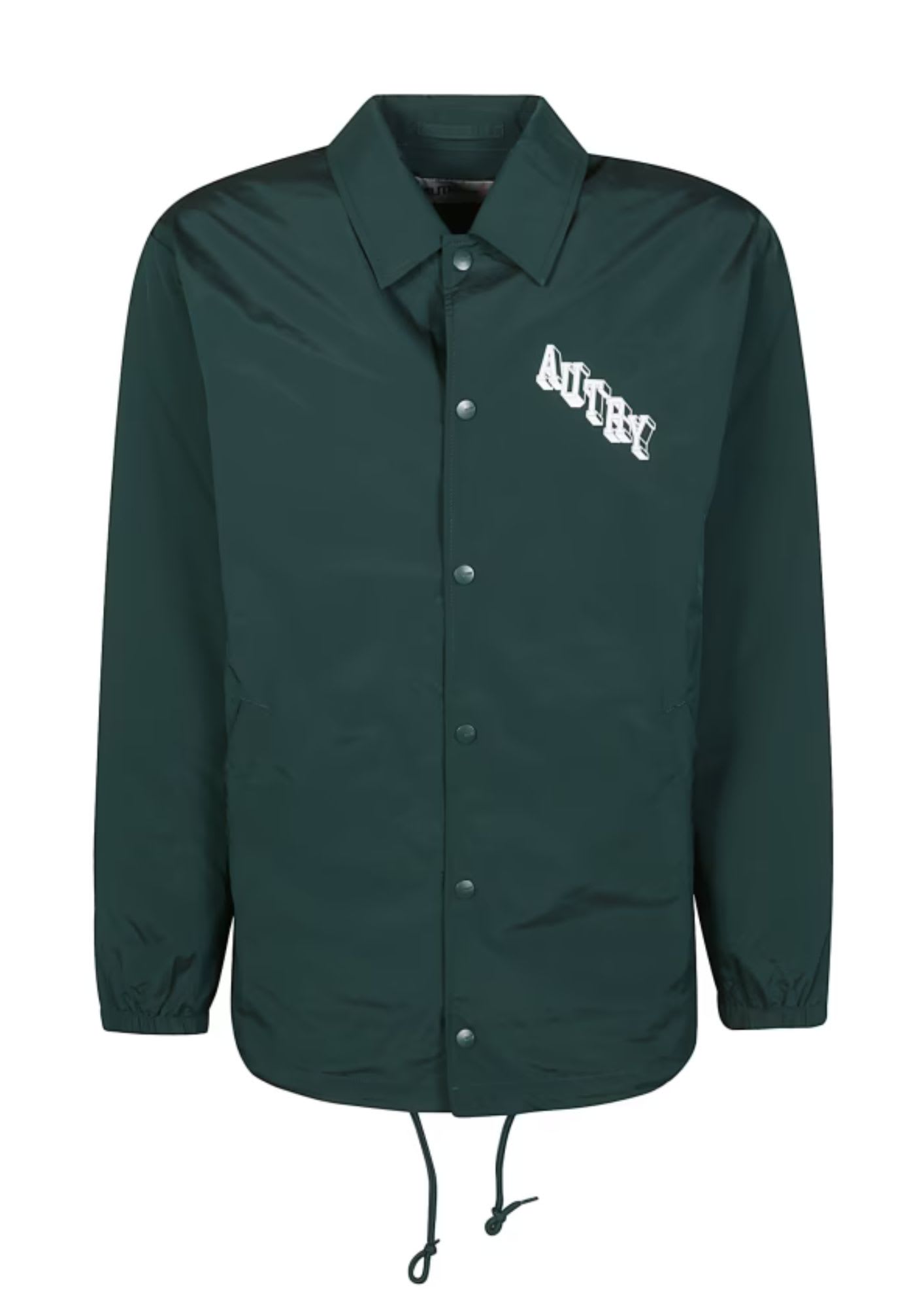 Shop Autry Jacket In G Green Emerald
