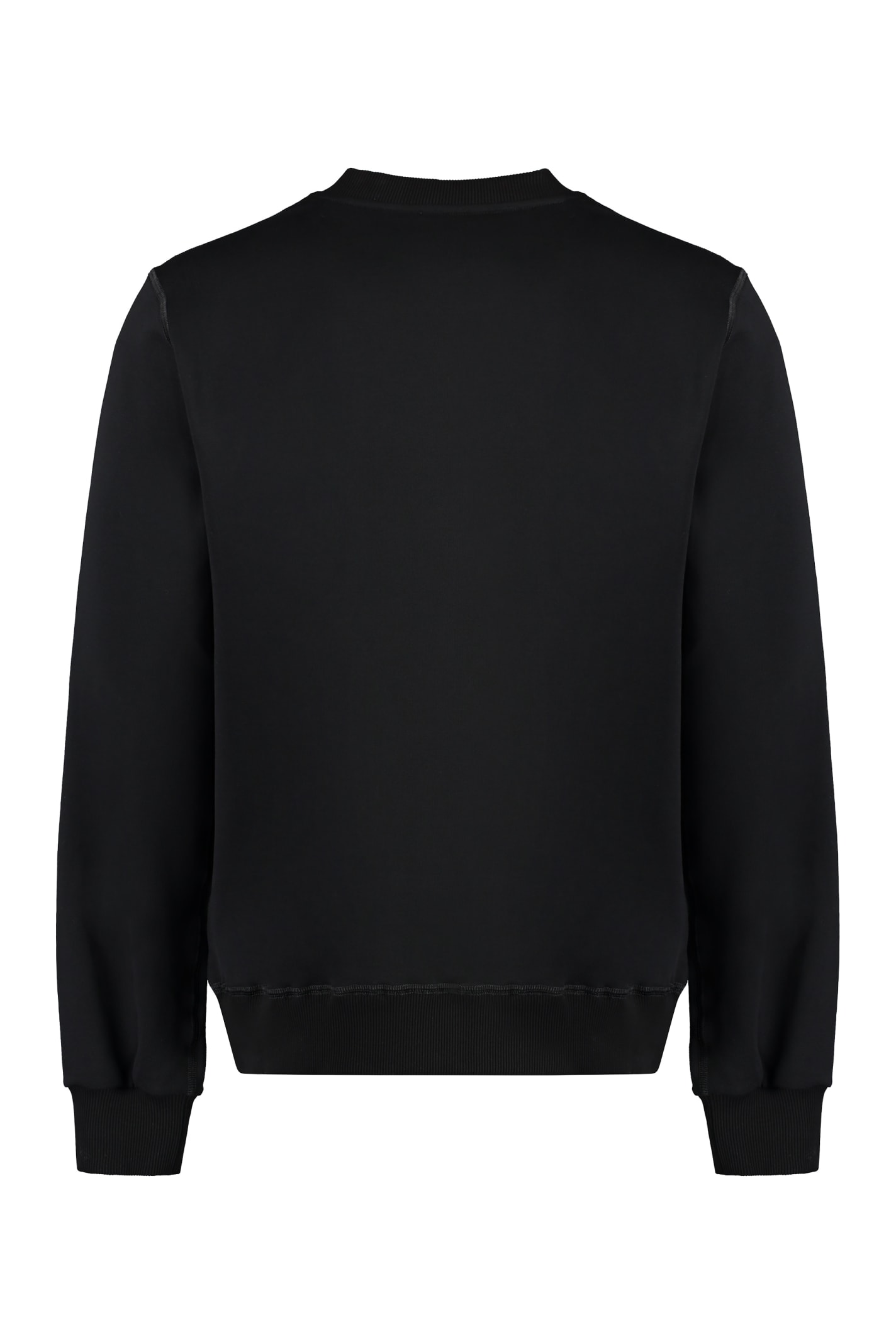 Shop Dolce & Gabbana Cotton Crew-neck Sweatshirt In Black