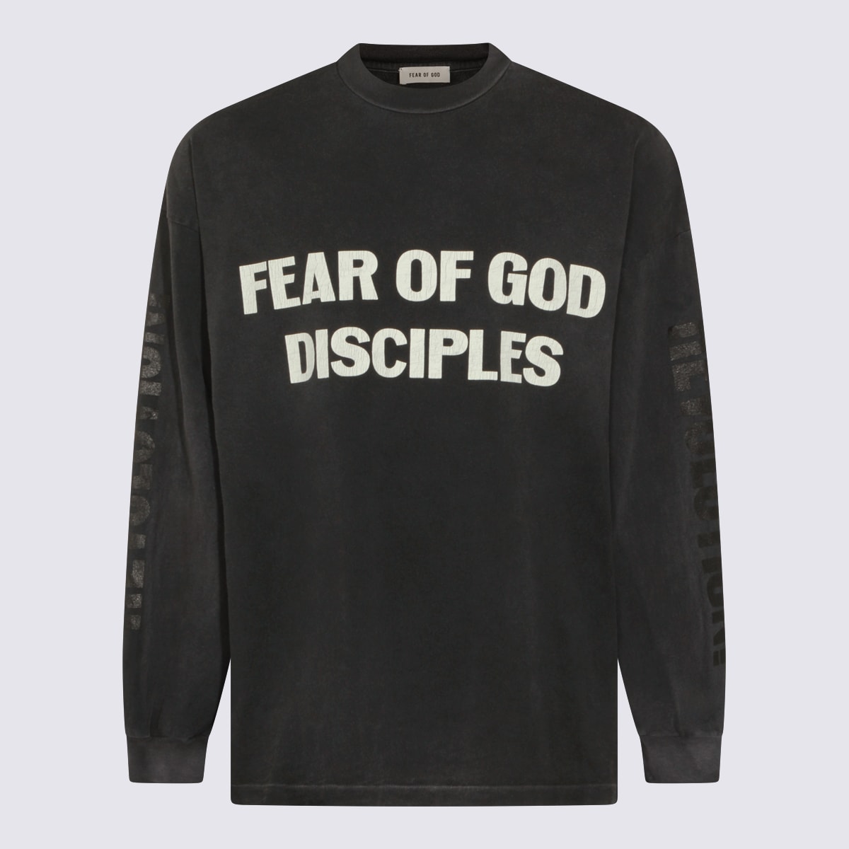 Fear Of God Relaxed Ls Disciple T-shirt In Black