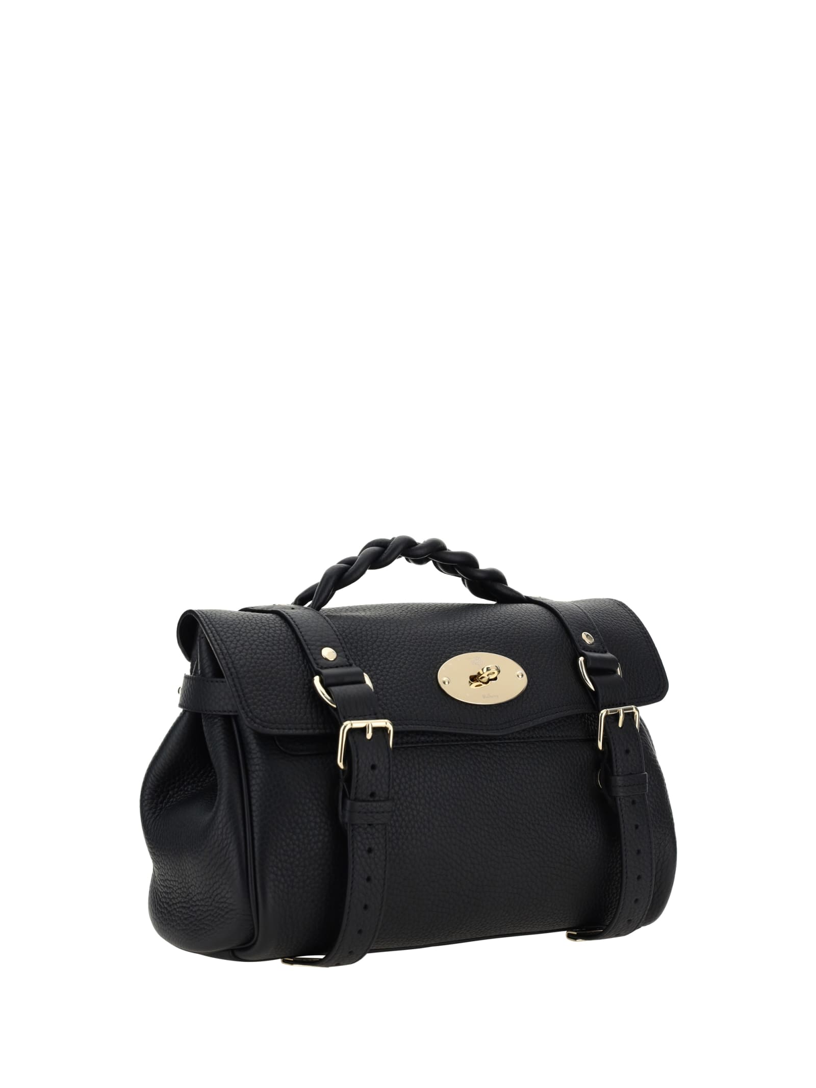 Shop Mulberry Alexa Handbag In Black