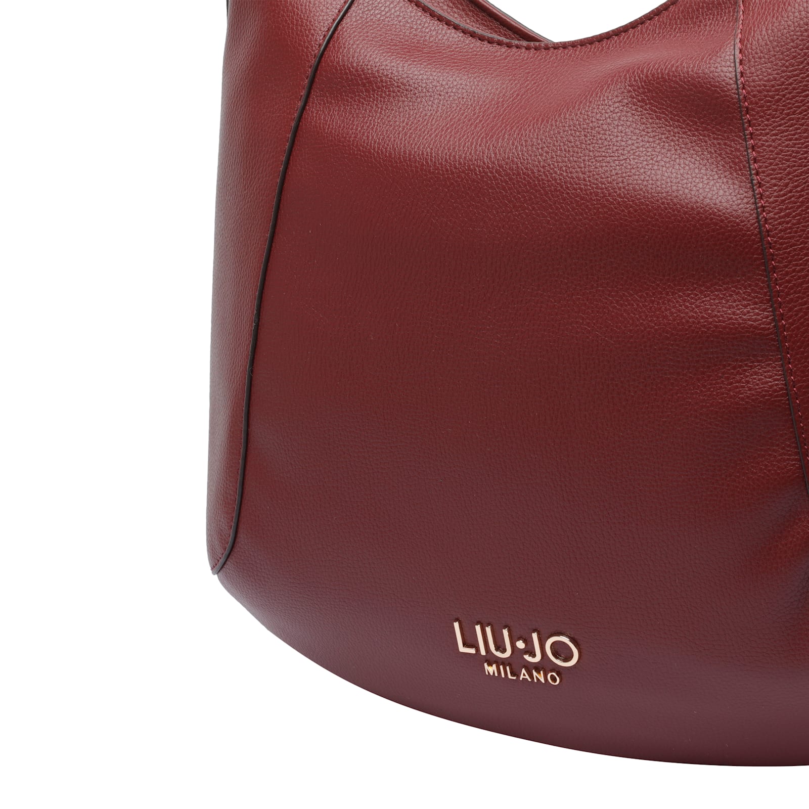 Liu •jo Logo Hobo Tote Bag With Studded Handle In Red