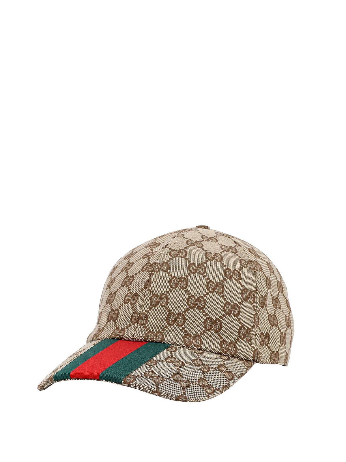 Gucci Logo Baseball Cap In Beige