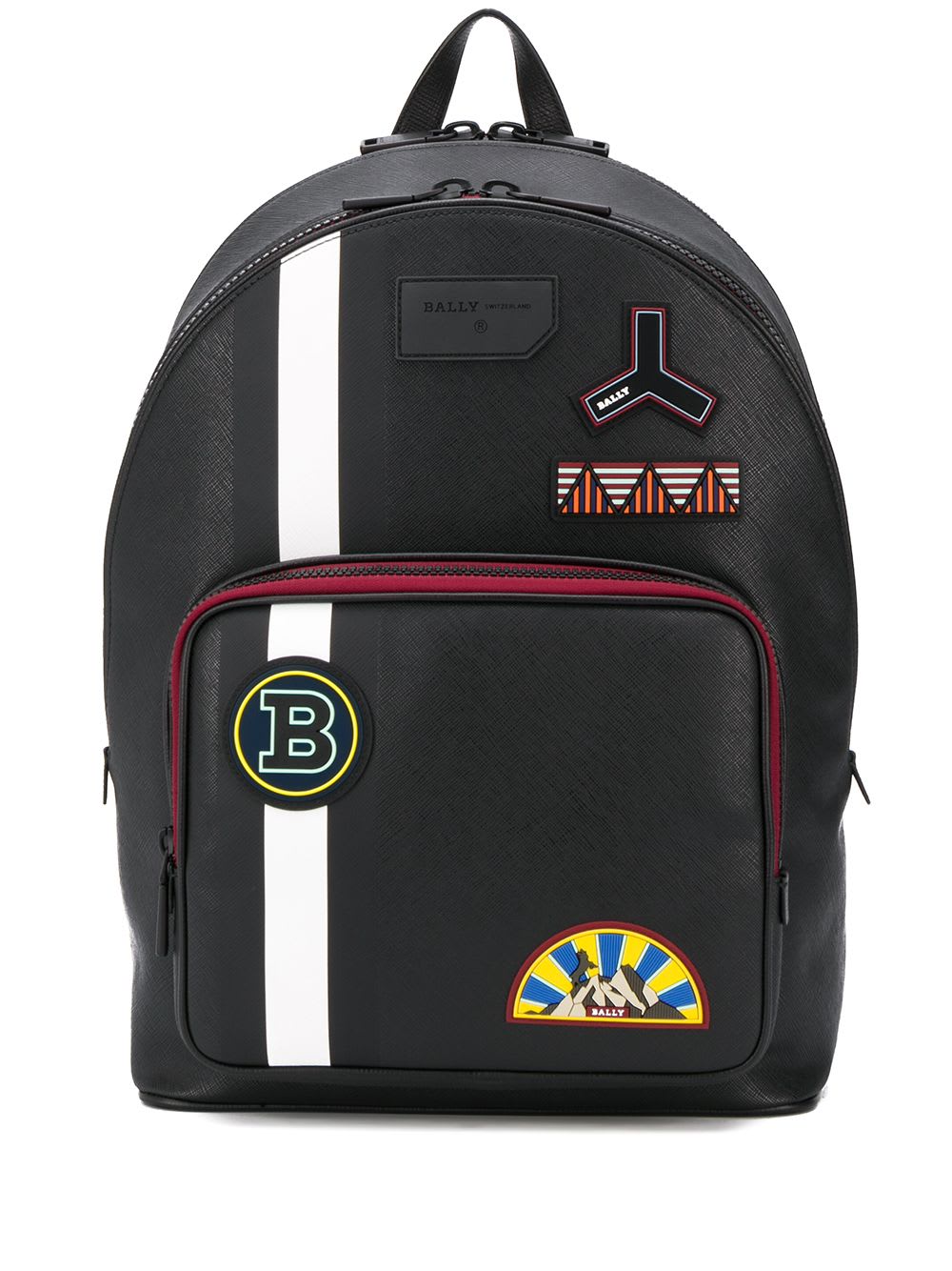 BALLY MULTI-PATCH STRIPE DETAIL BACKPACK,11240569