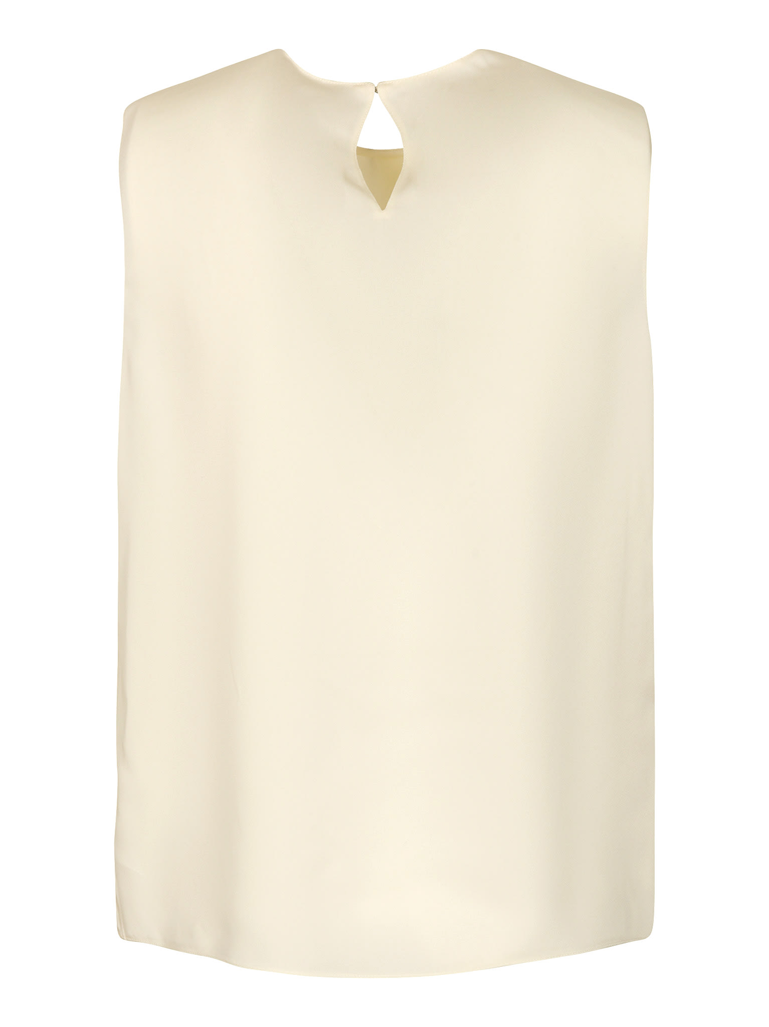 Shop Theory Keyhole Detail Sleeveless Top In Ivory