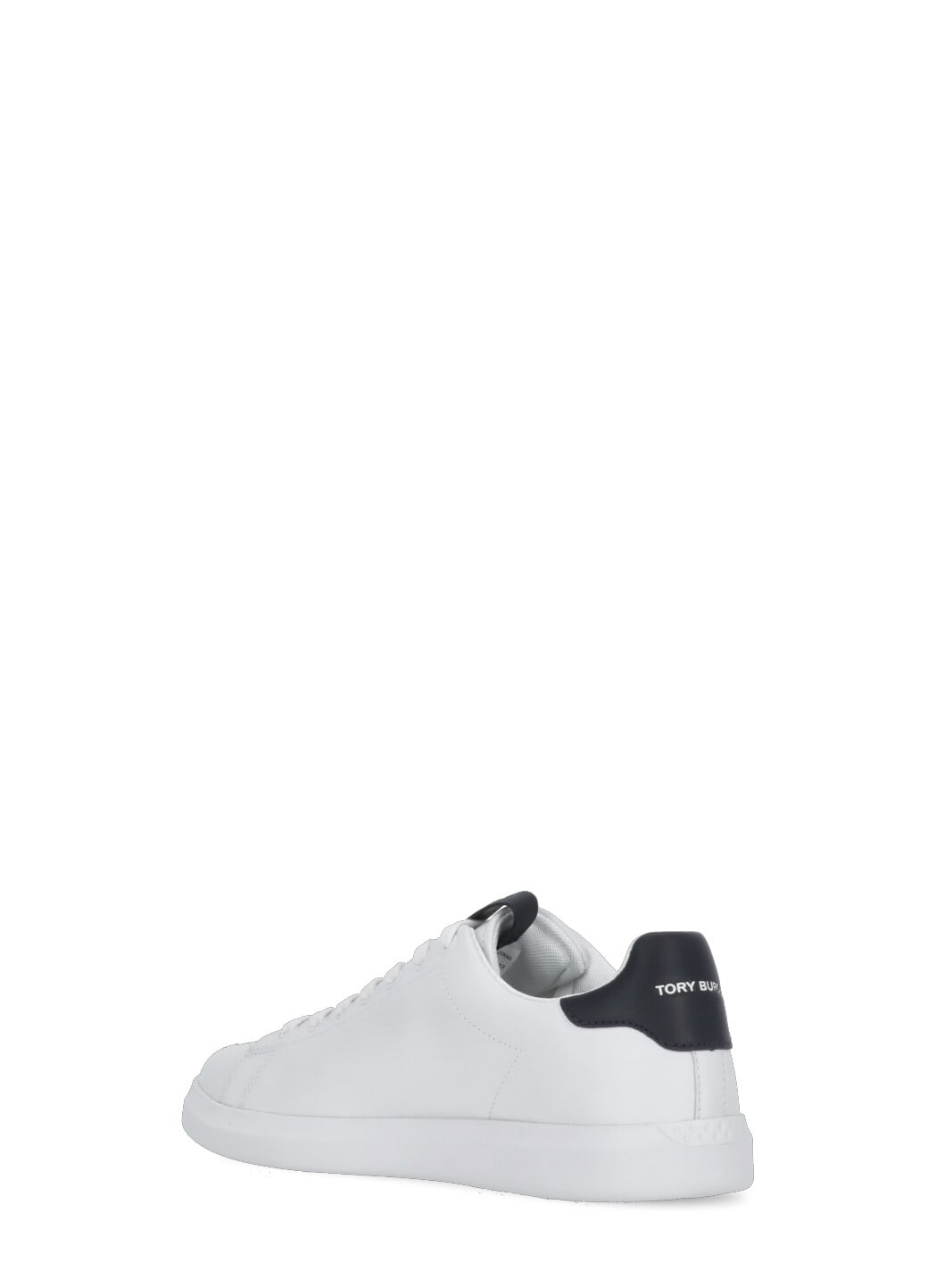 Tory Burch Double T Howell Low-top Leather Sneakers In White