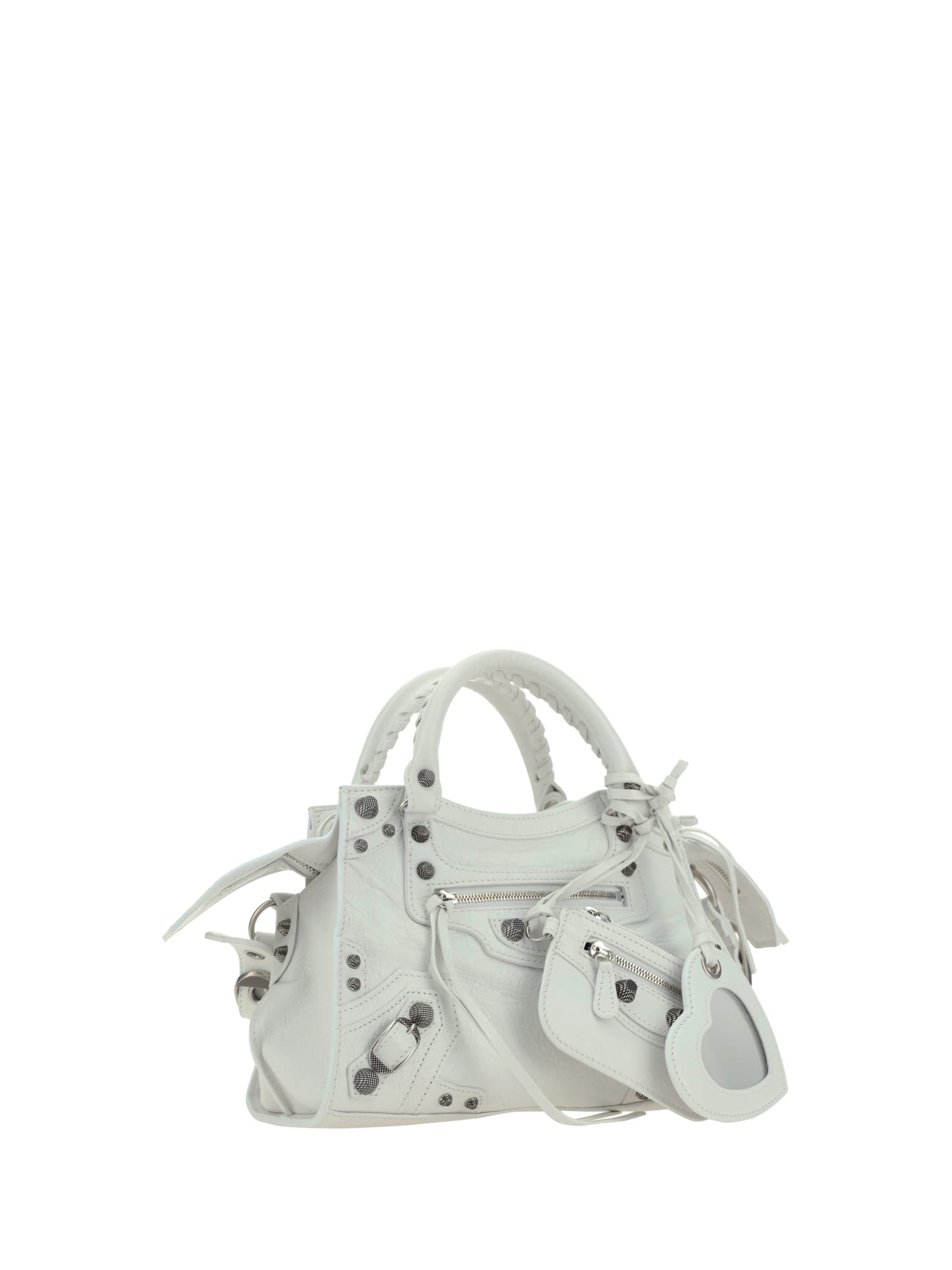 Shop Balenciaga Neo Le Cagole Shoulder Bag In White