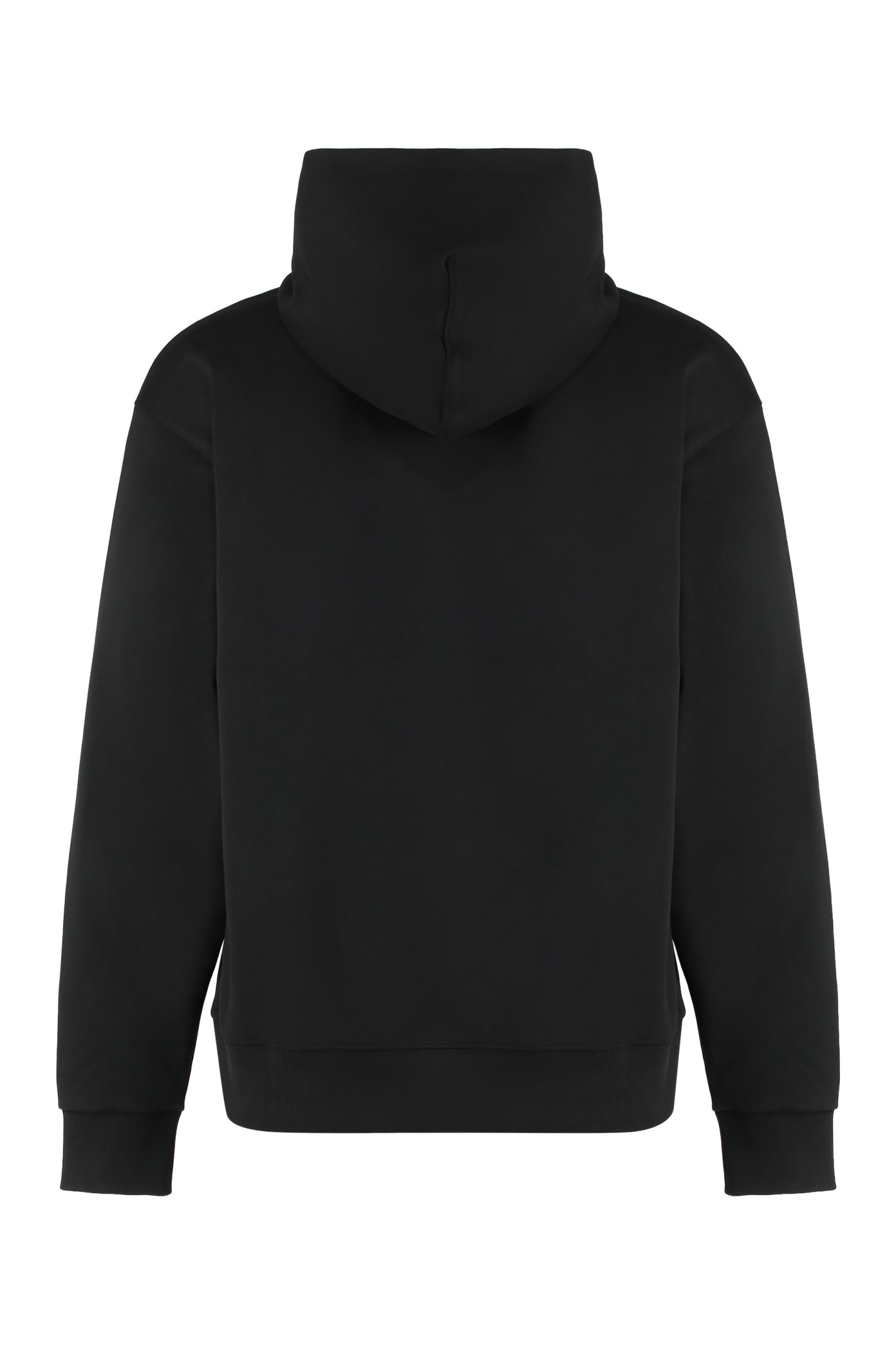 Shop Kenzo Cotton Full Zip Hoodie In Black