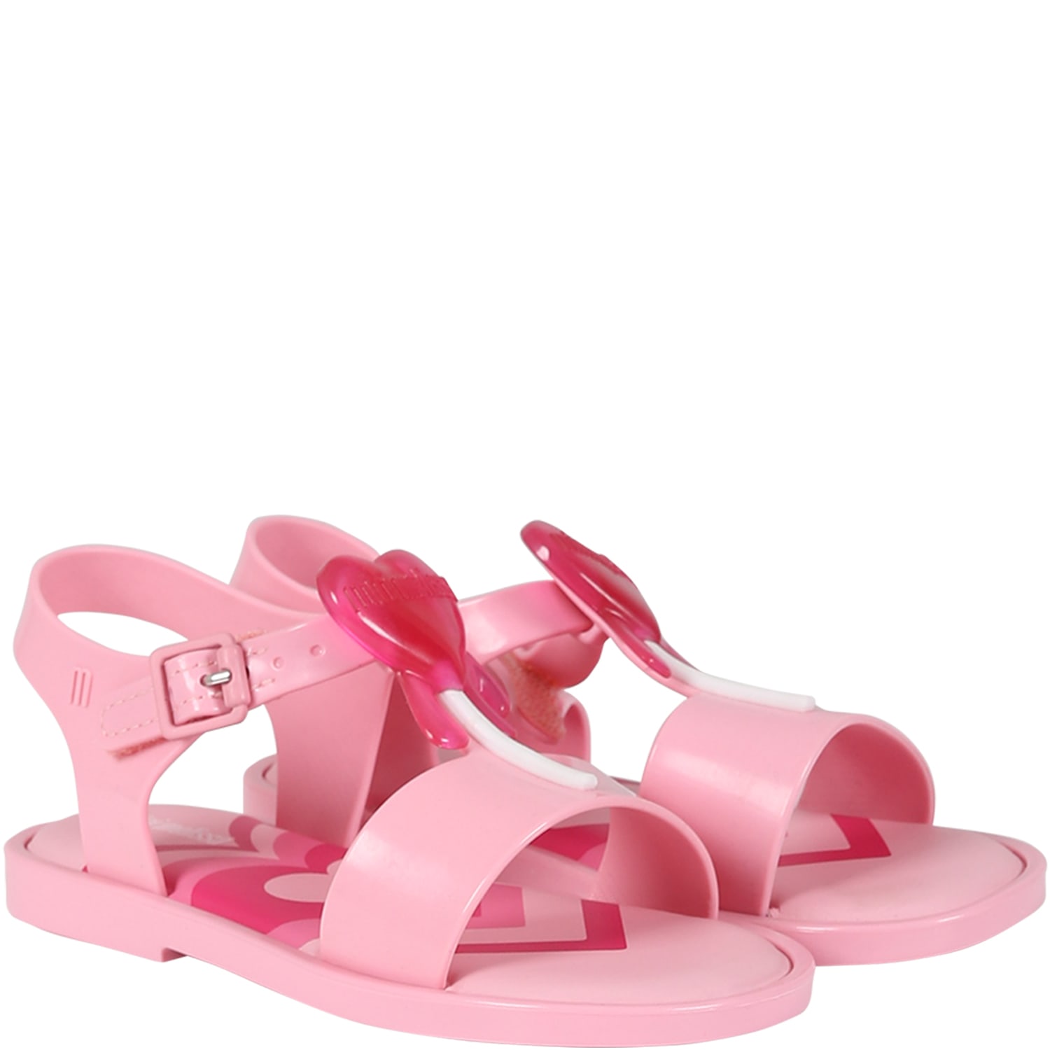 Shop Melissa Pink Sandals For Girl With Lollipop