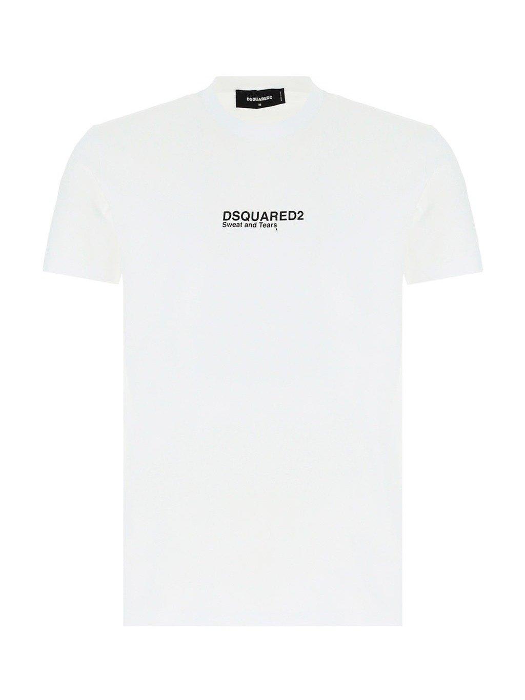 Dsquared2 Logo Printed Short-sleeved T-shirt In White