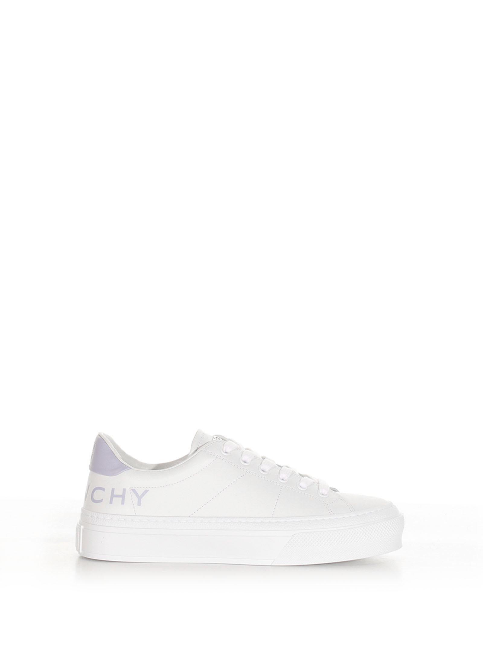 Shop Givenchy City Sport Sneaker In Leather In White Liliac