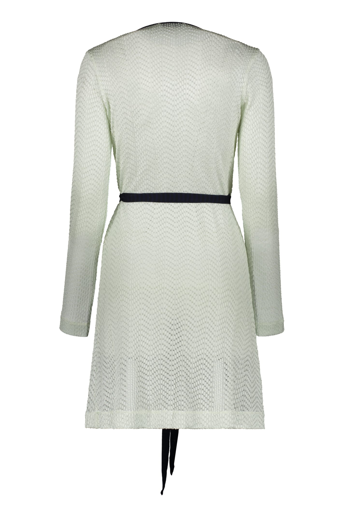 Shop Missoni Knitted Dress In Green