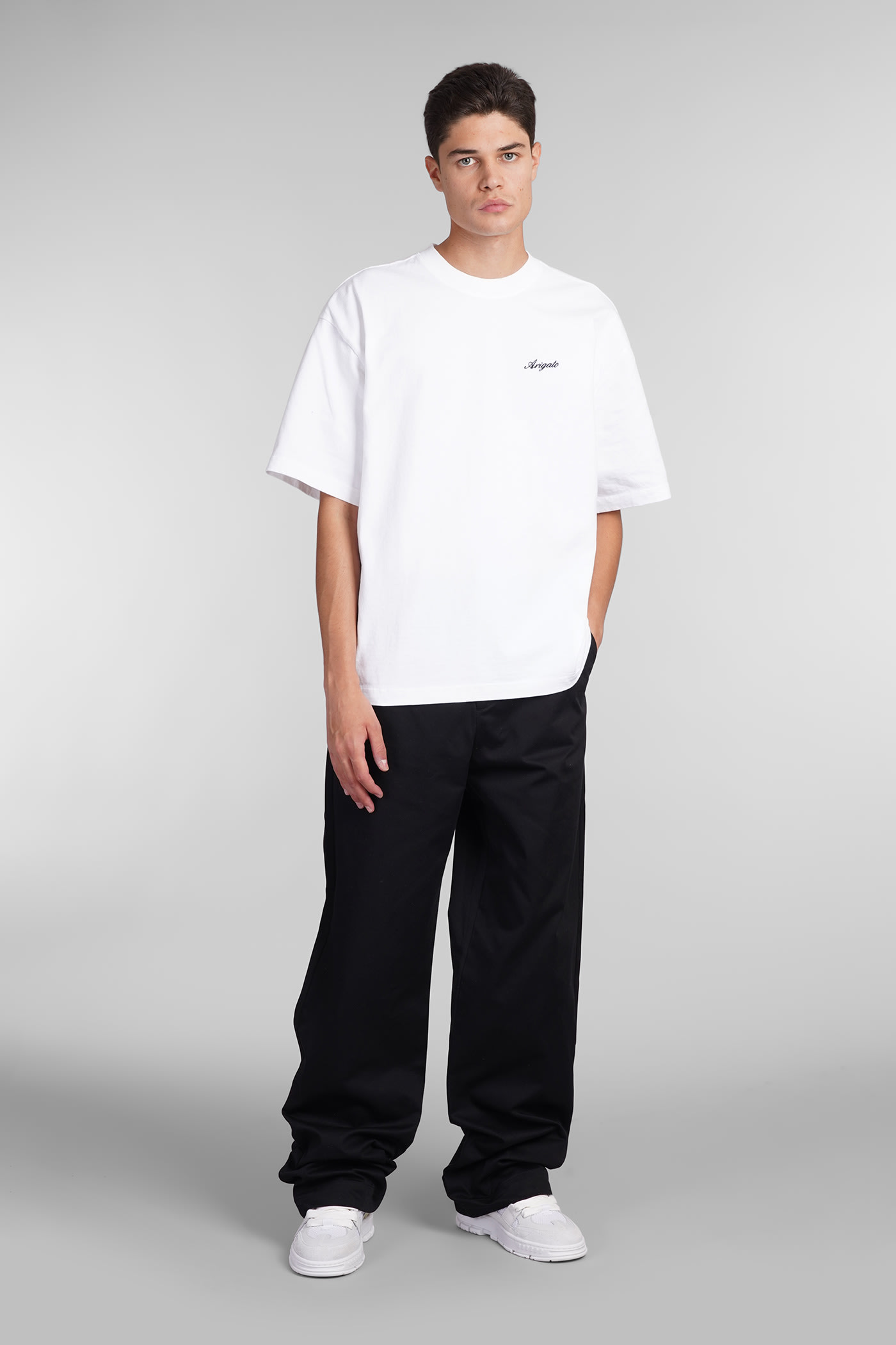 Shop Axel Arigato T-shirt In White Cotton