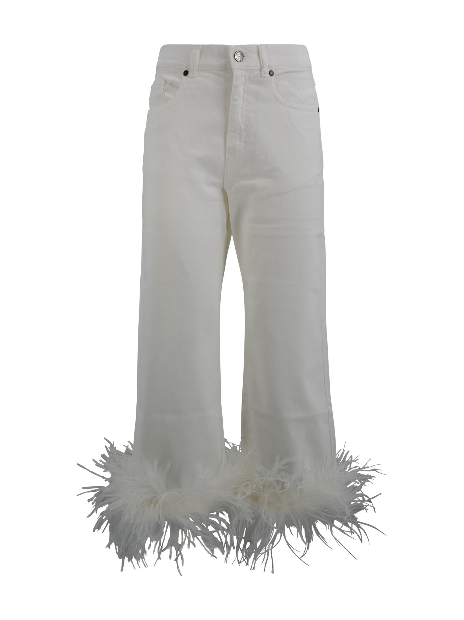 Parosh Pants With Feathers