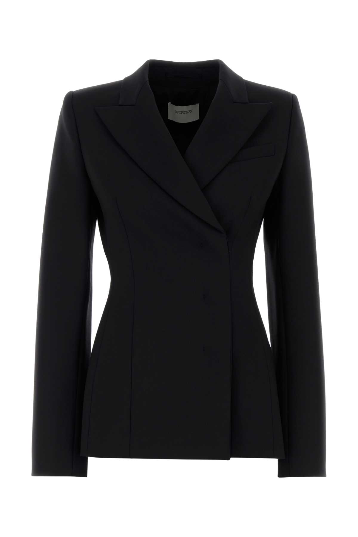 Sportmax Tailored Blazer In Technical Wool In Blue