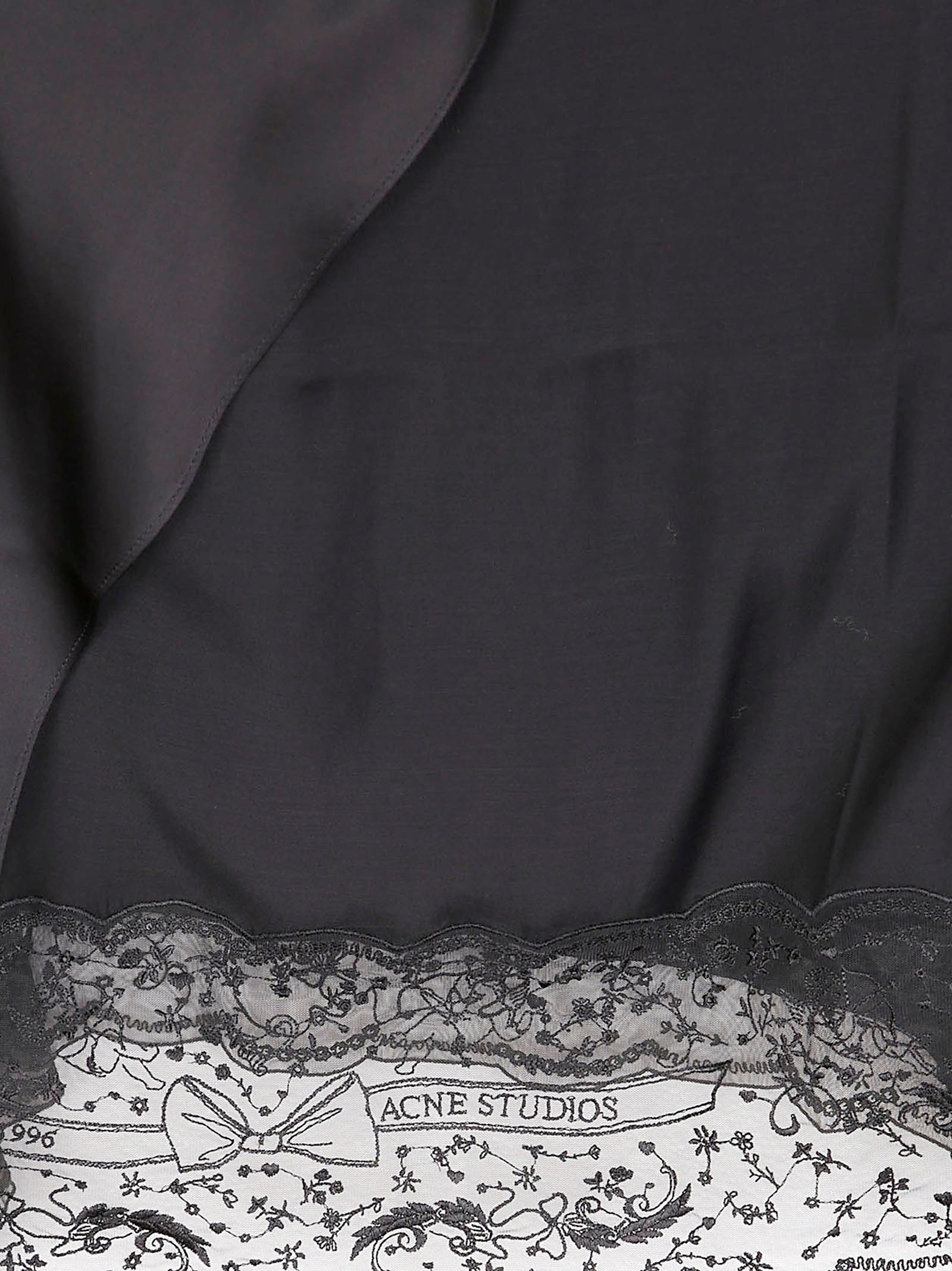 Acne Studios Asymmetric Midi Skirt In Black