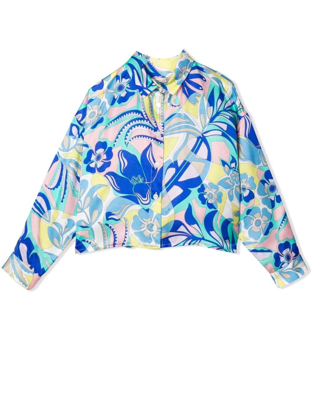 Emilio Pucci Little Girl Shirt With Floral Pattern