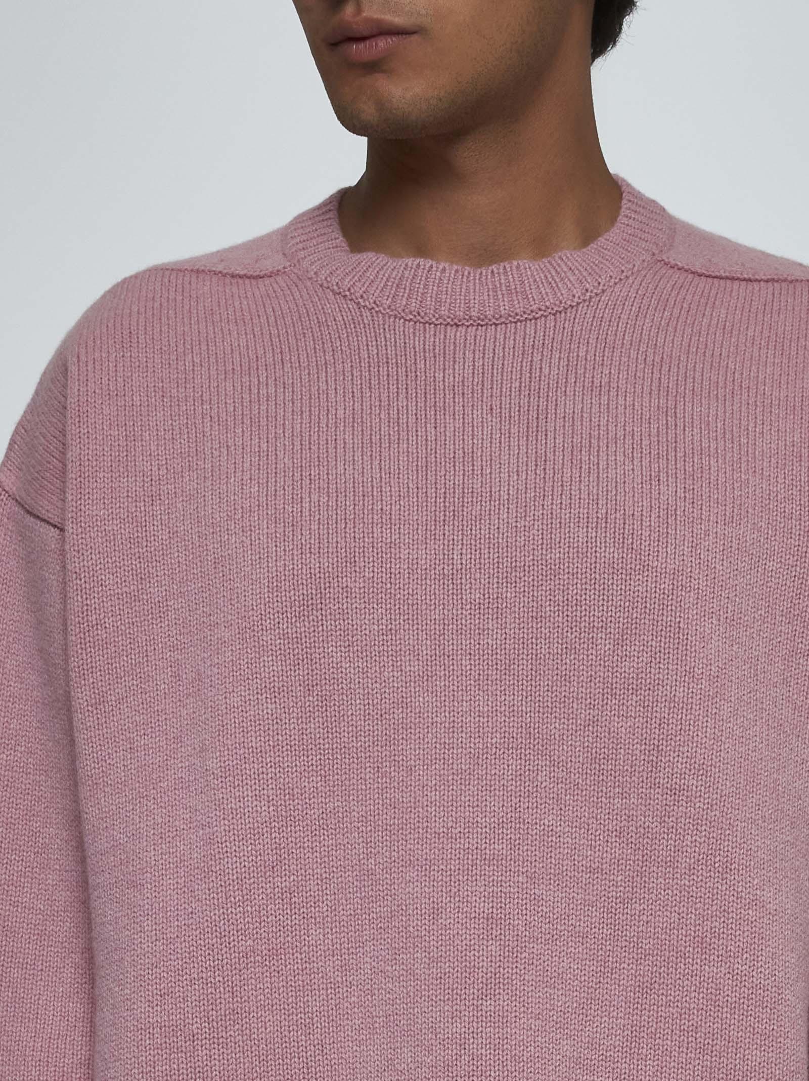 Shop Studio Nicholson Hemyl Lambswool Sweater In Pink