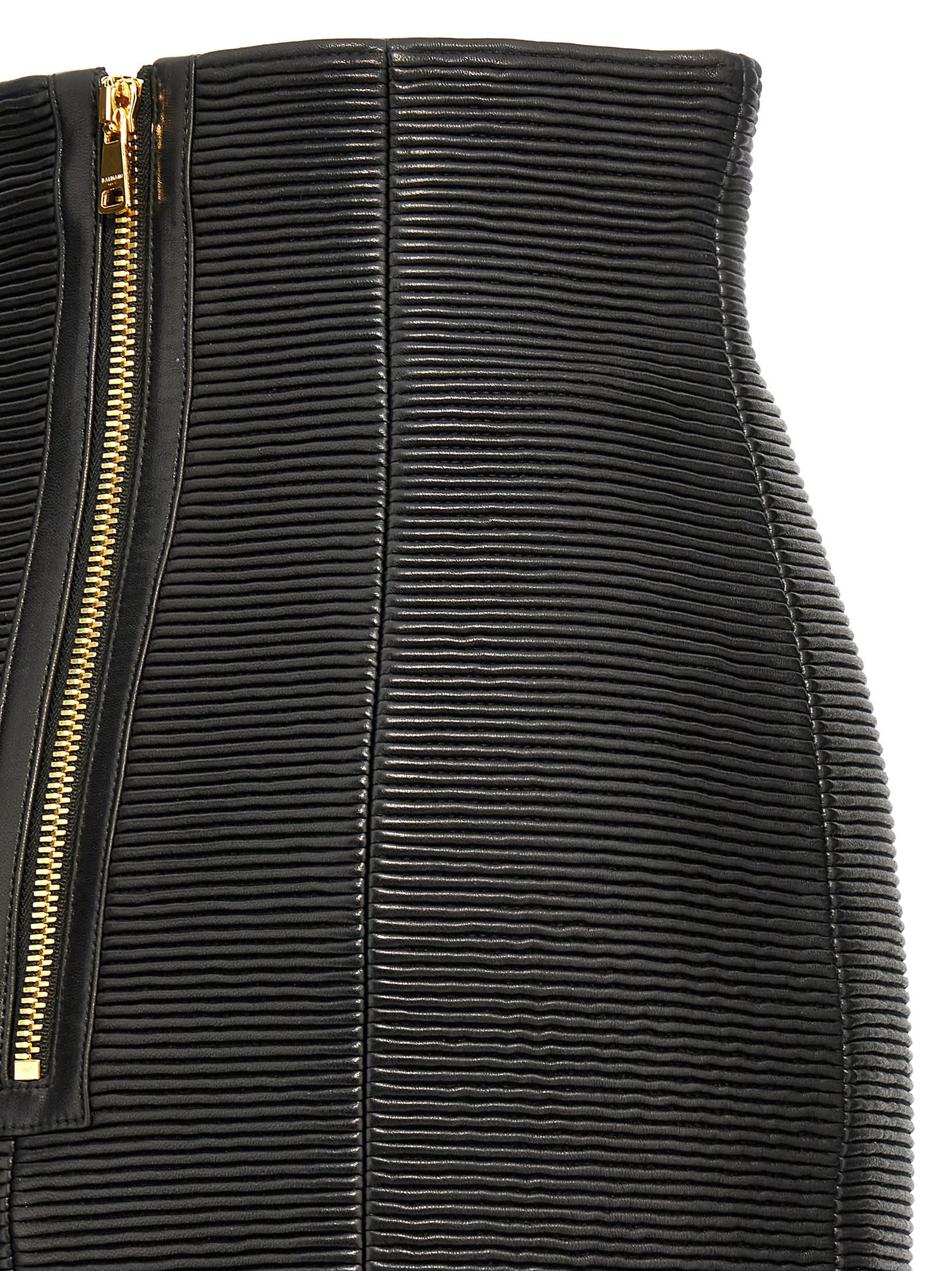Balmain Hw Rolled Skirts In Black