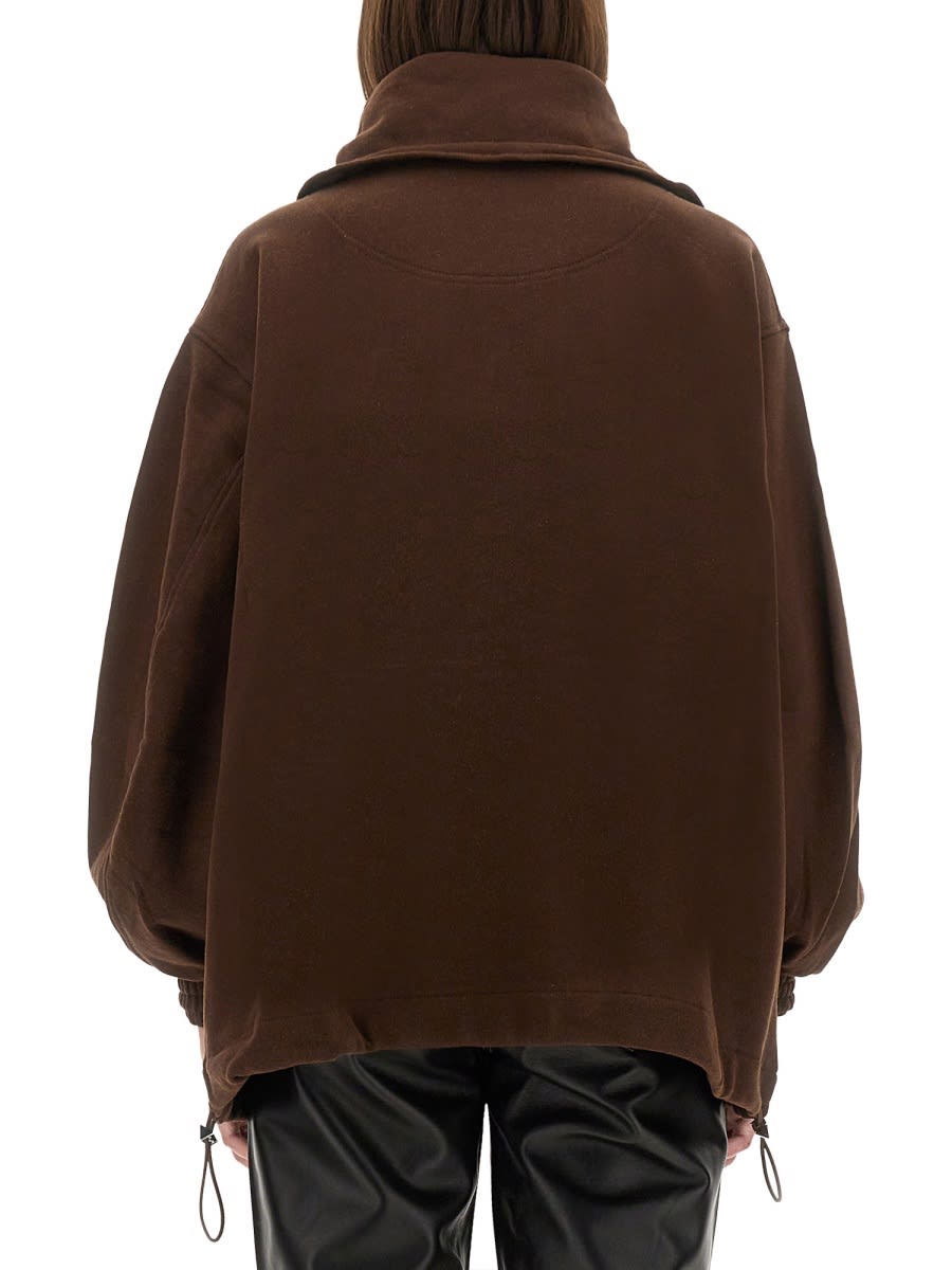 Attico Blouson With Logo In Brown