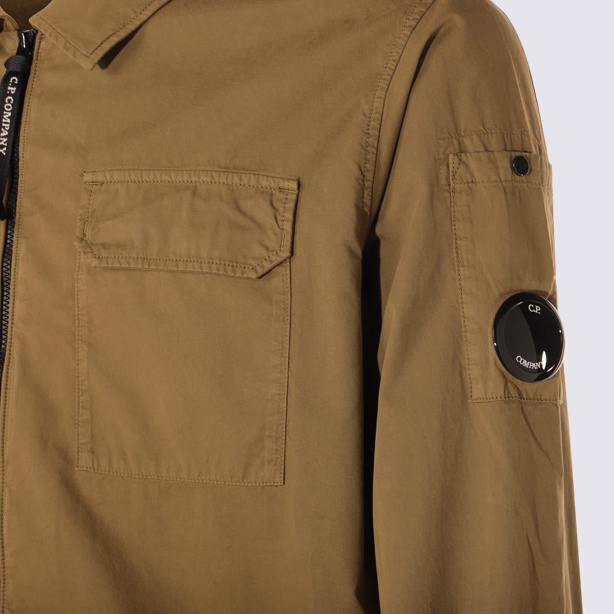 C.p. Company Utility Jacket With Arm And Chest Pockets In Green